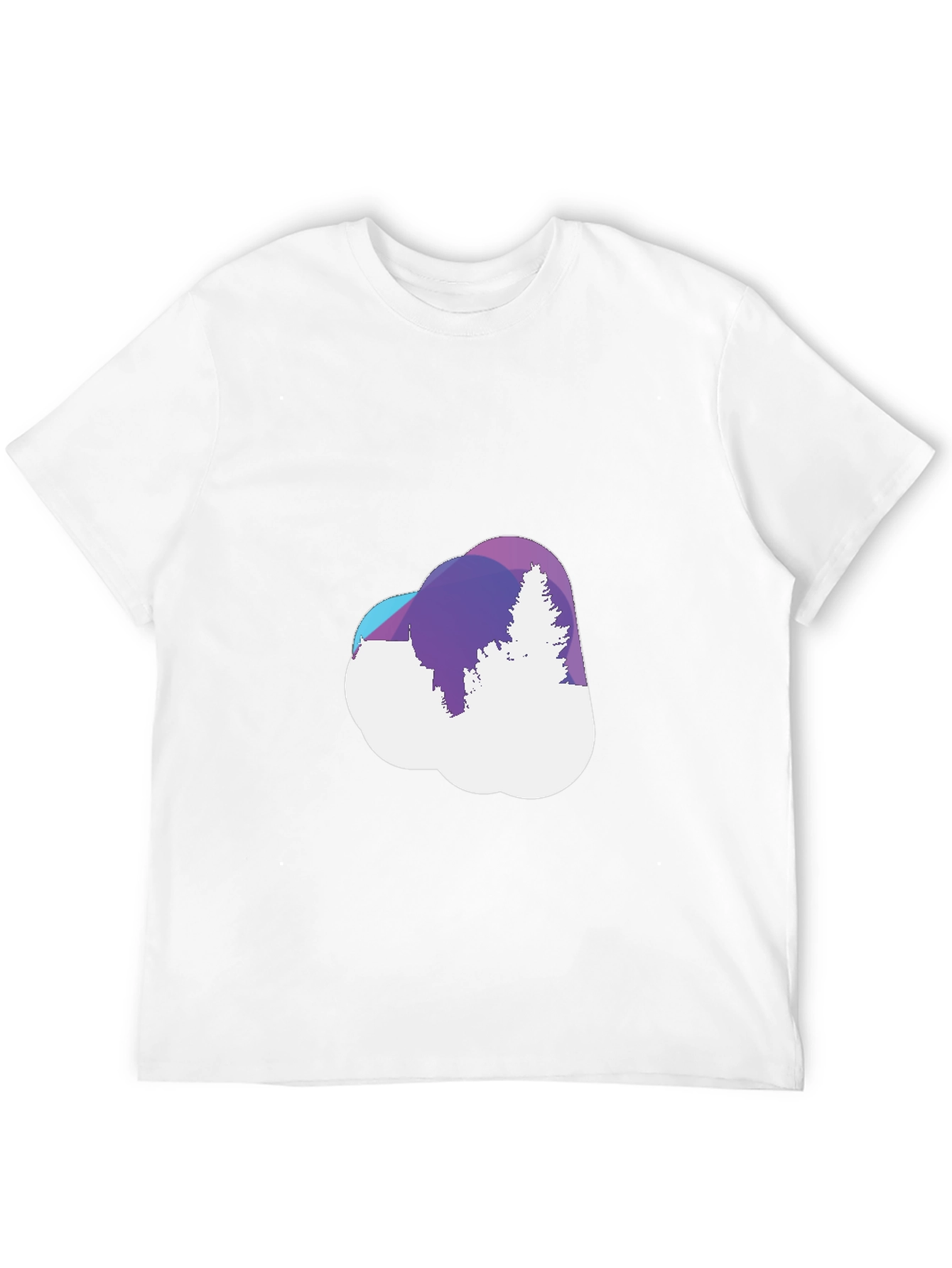 Abstract Forest Cloud Tee - Stylish Graphic T-Shirt