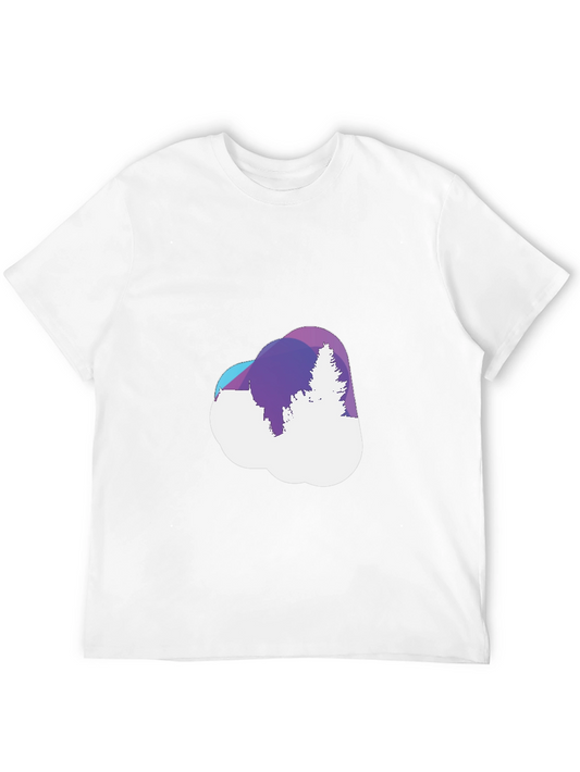 Abstract Forest Cloud Tee - Stylish Graphic T-Shirt