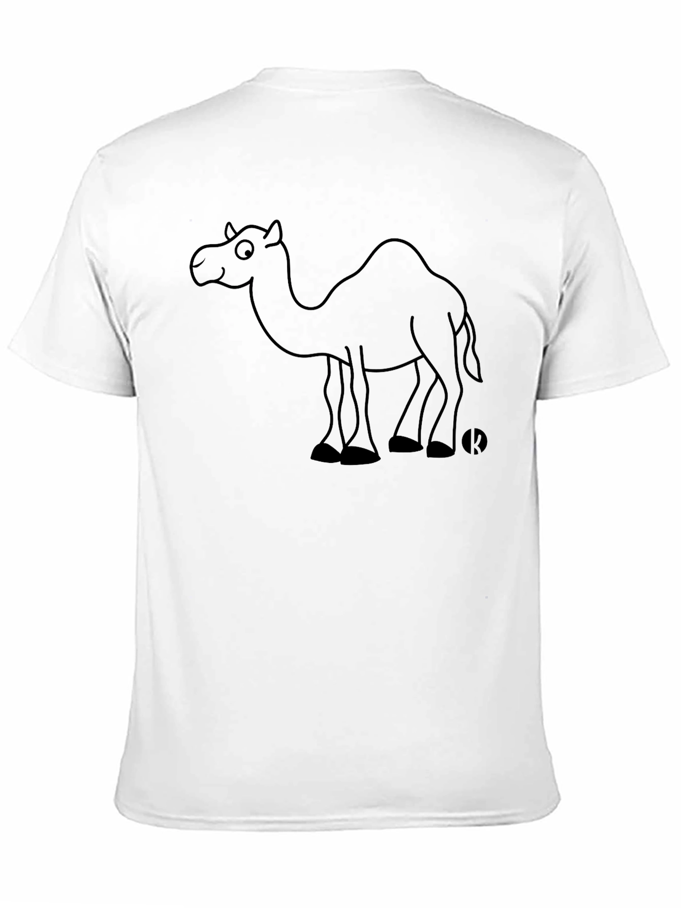 Camel Graphic Tee - Black Cotton Casual T-Shirt
