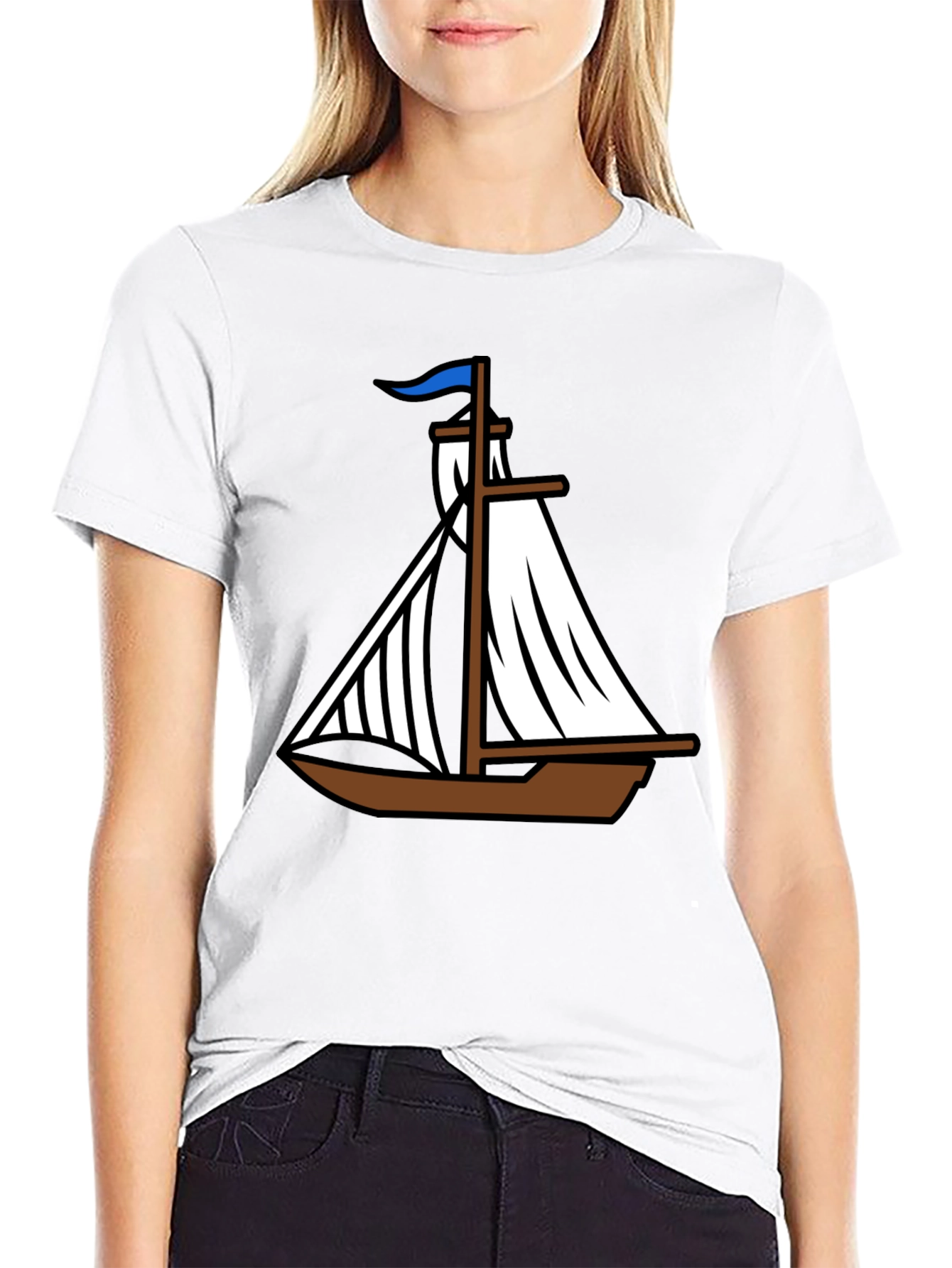 Nautical Sailboat Graphic Tee - Classic Boating Style