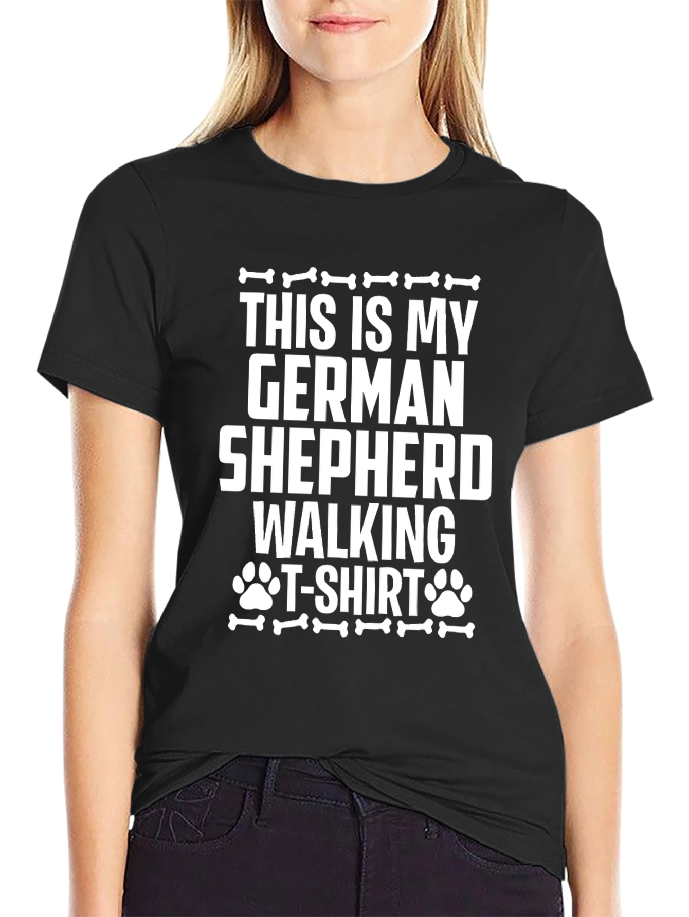 German Shepherd Walking T-Shirt