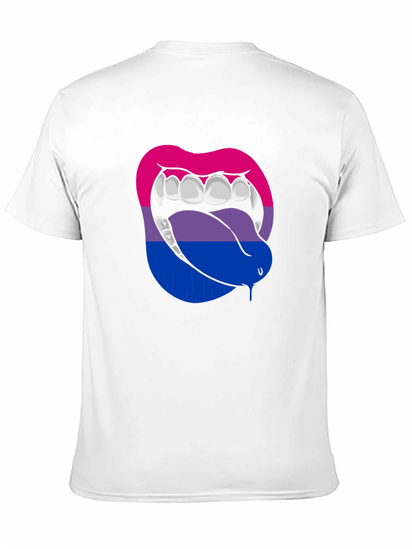Bisexual Pride Vampire Lips Graphic Tee