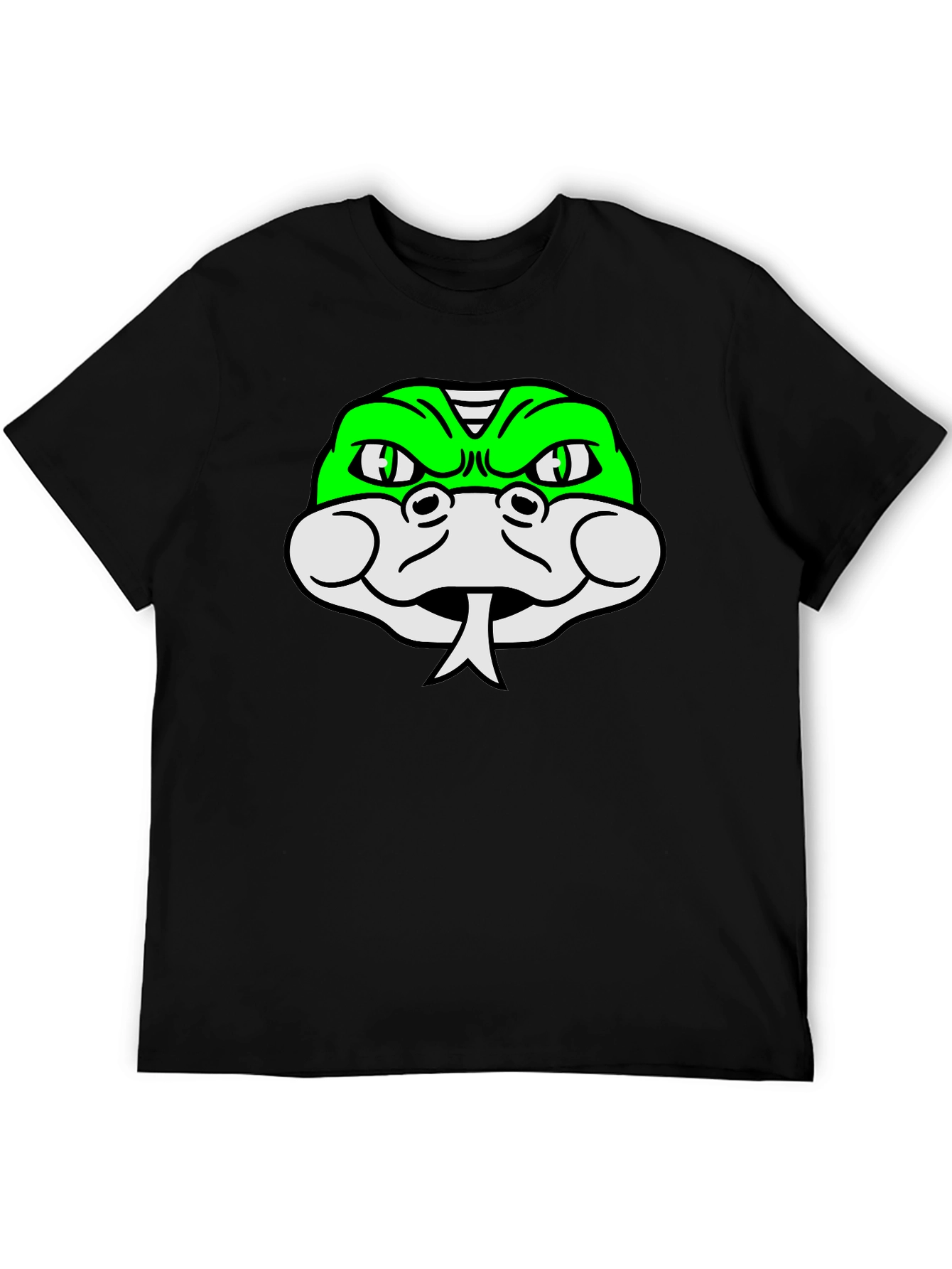 Snake Graphic Tee - Black Cotton