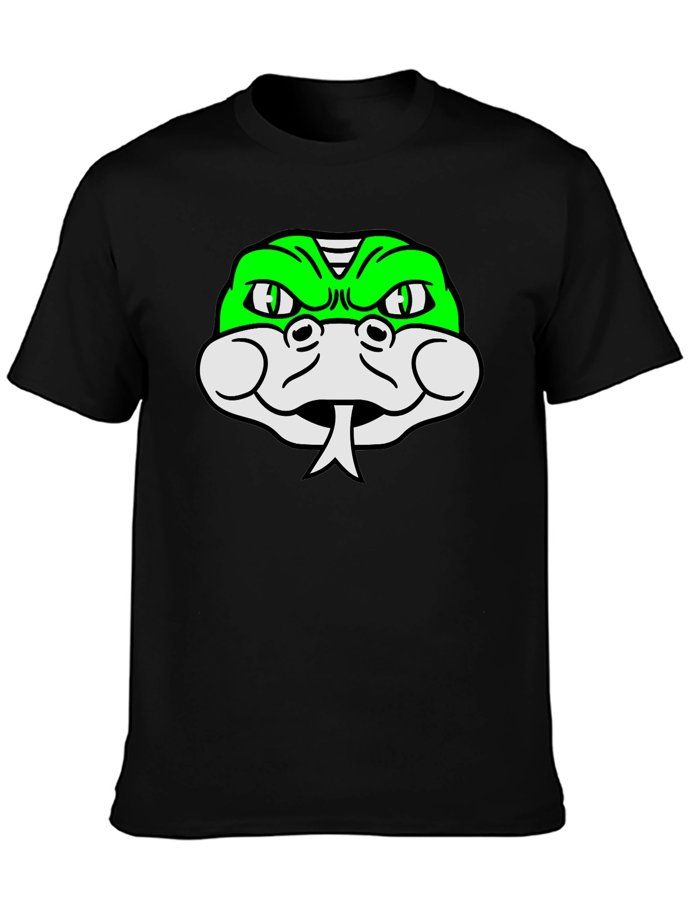 Snake Graphic Tee - Black Cotton