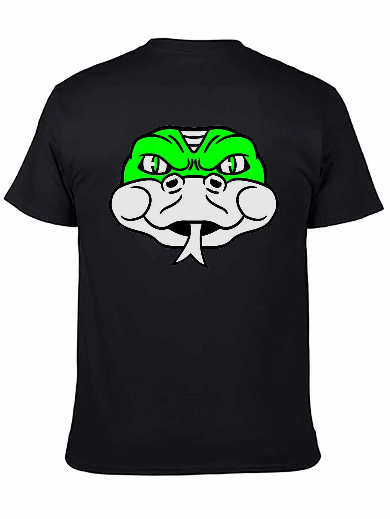 Snake Graphic Tee - Black Cotton