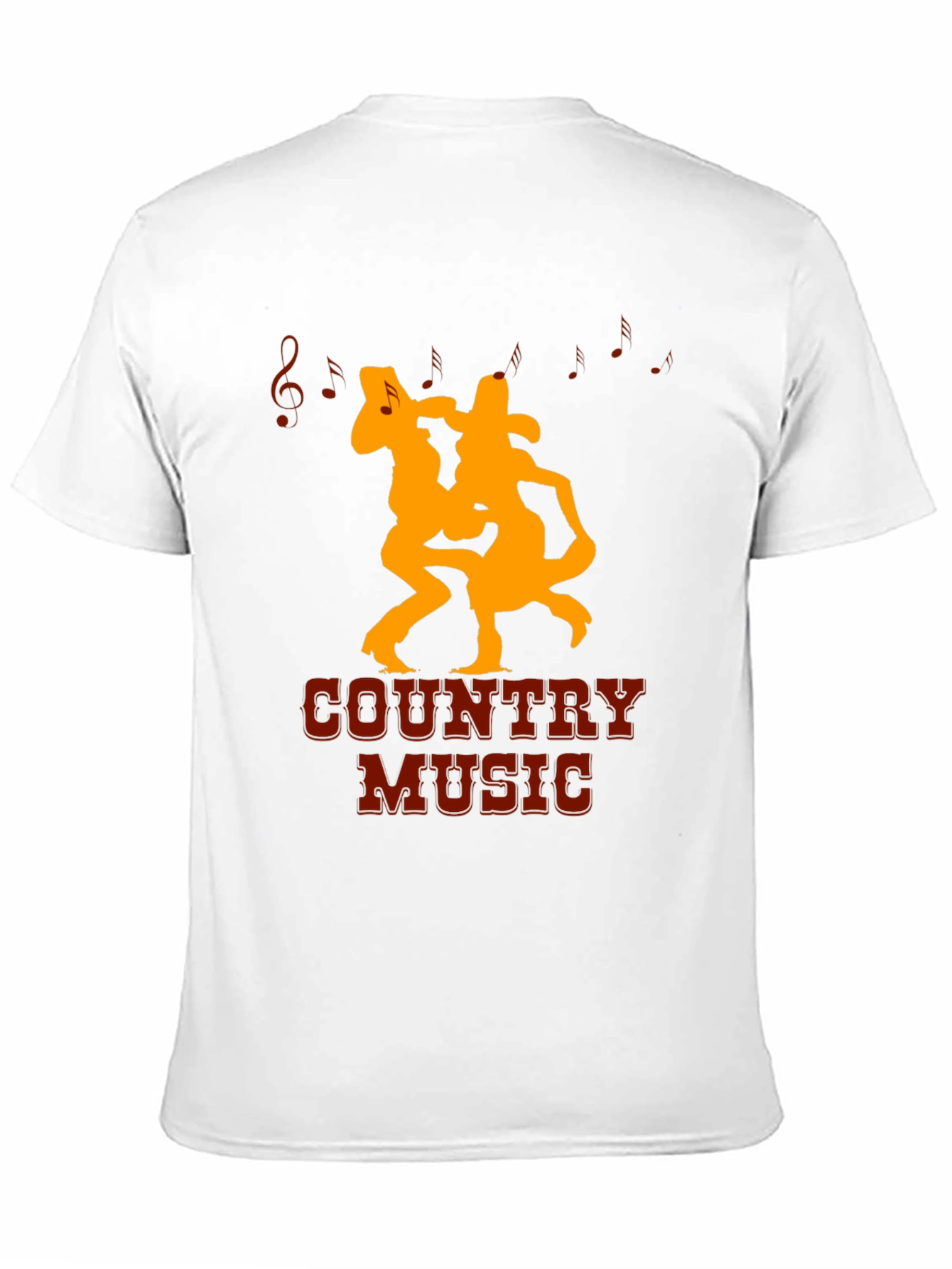 Country Music Graphic Tee Black Casual T-Shirt