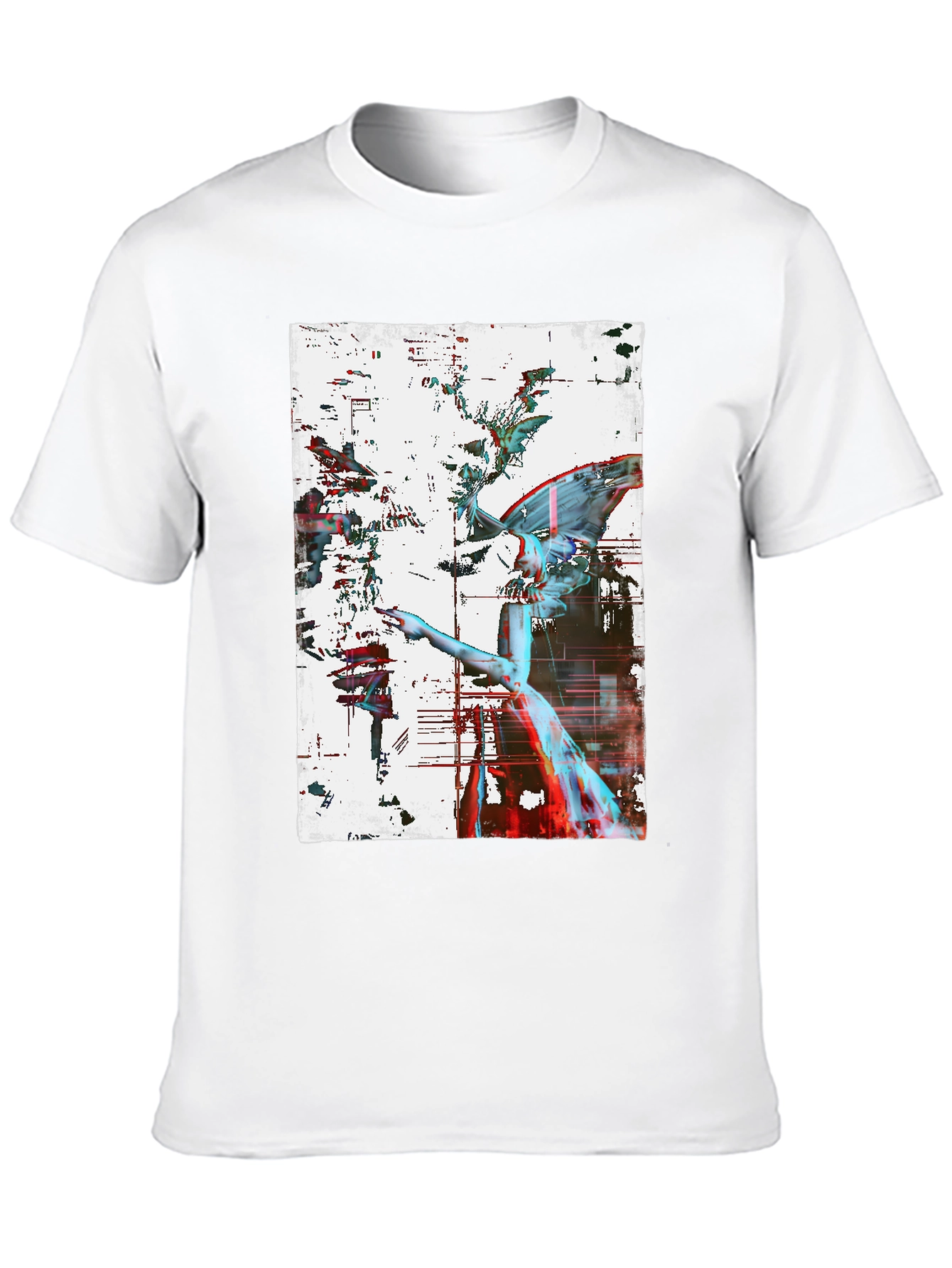 Angel Graphic Print Black Tee