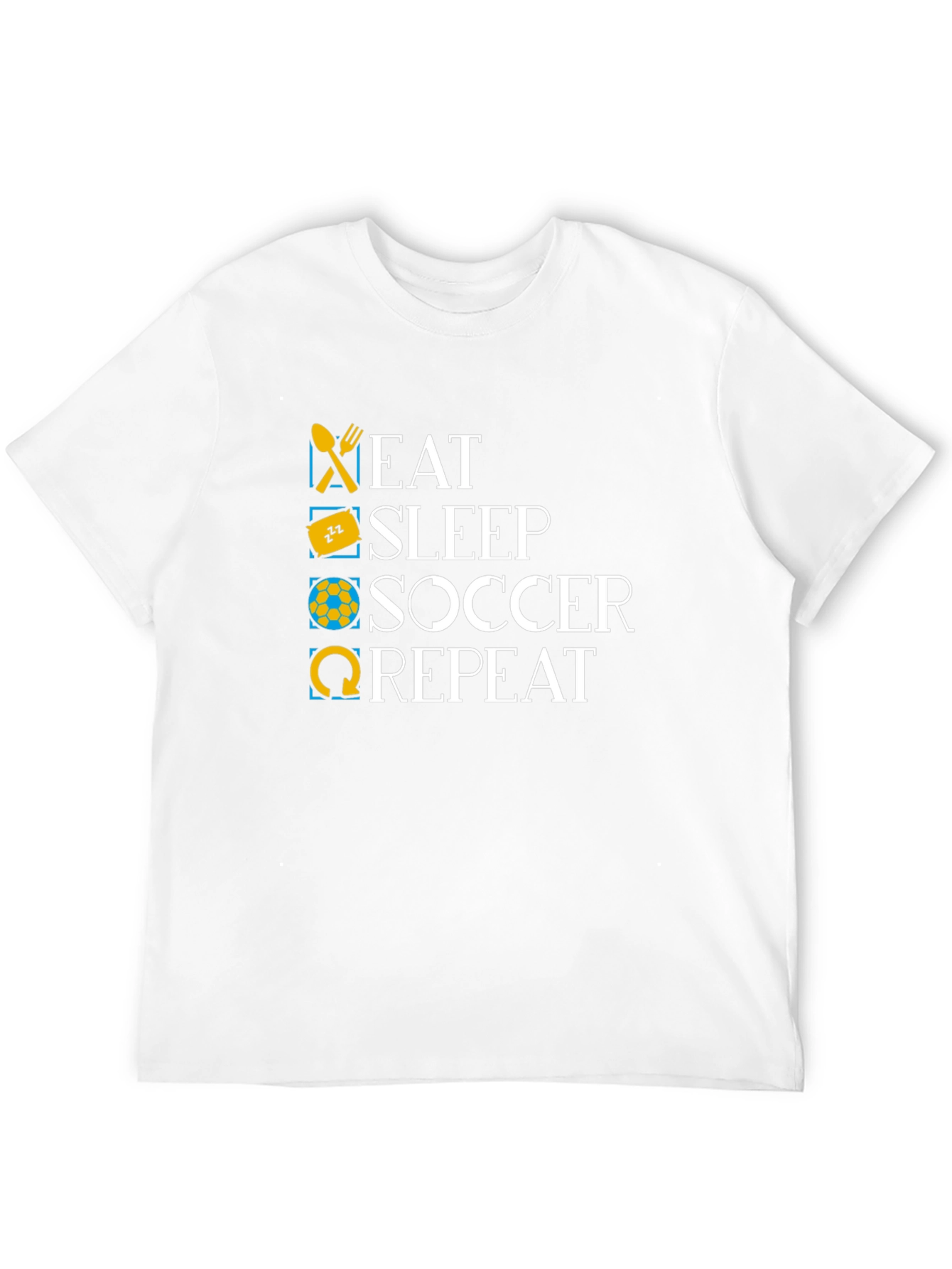 Eat Sleep Soccer Repeat Black T-Shirt