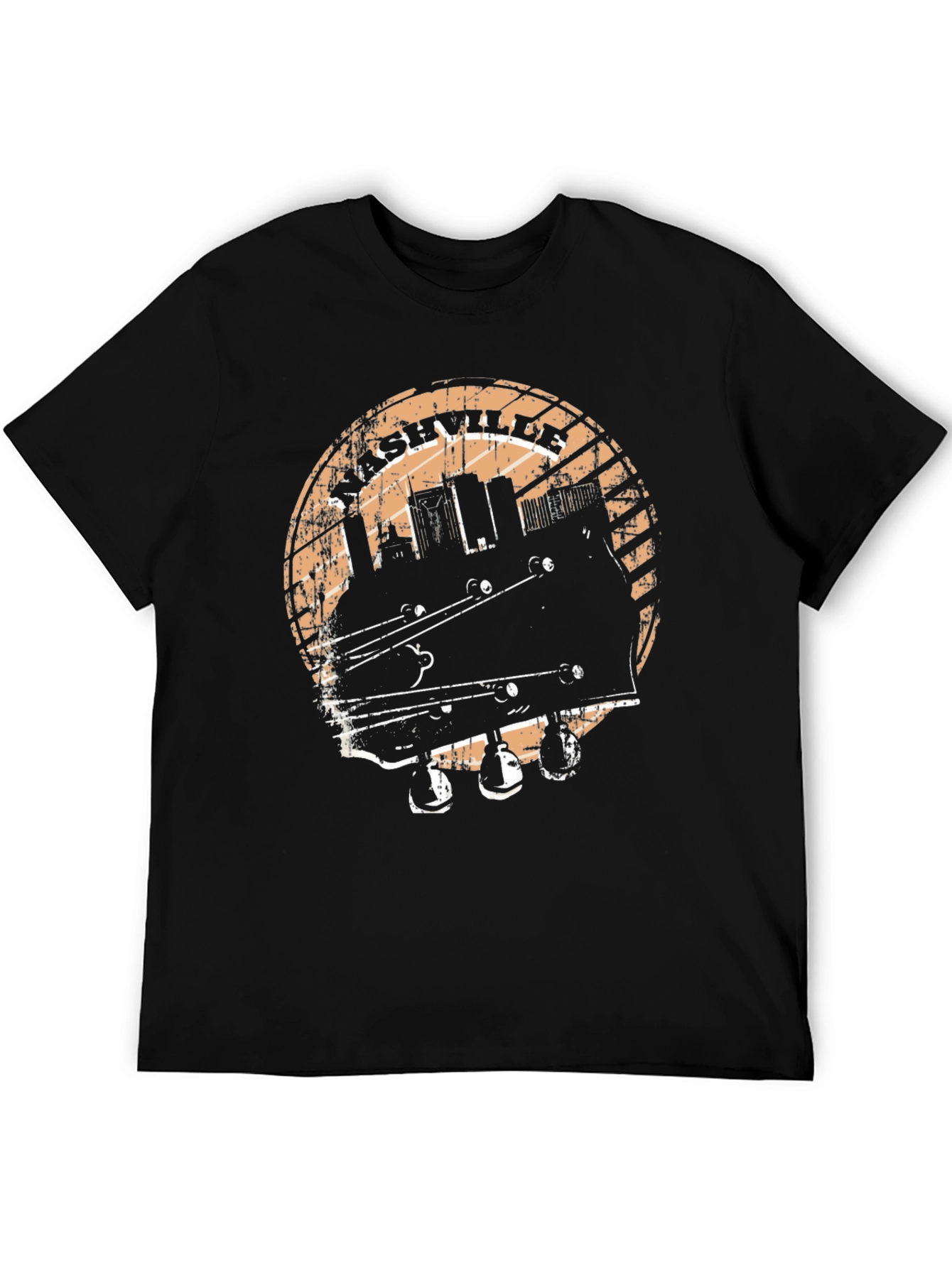Nashville Skyline Guitar T-Shirt - Classic Music Tee