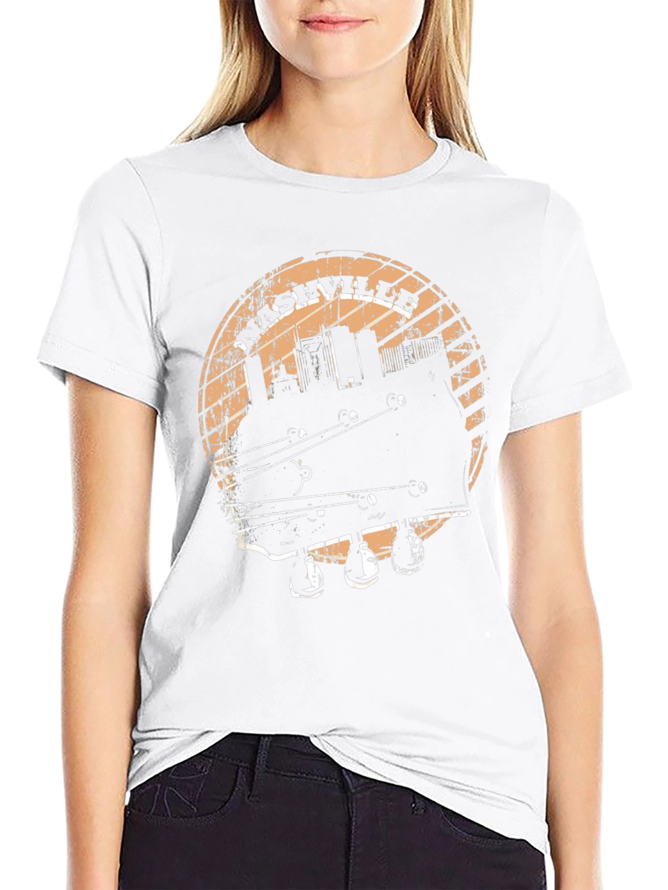 Nashville Skyline Guitar T-Shirt - Classic Music Tee