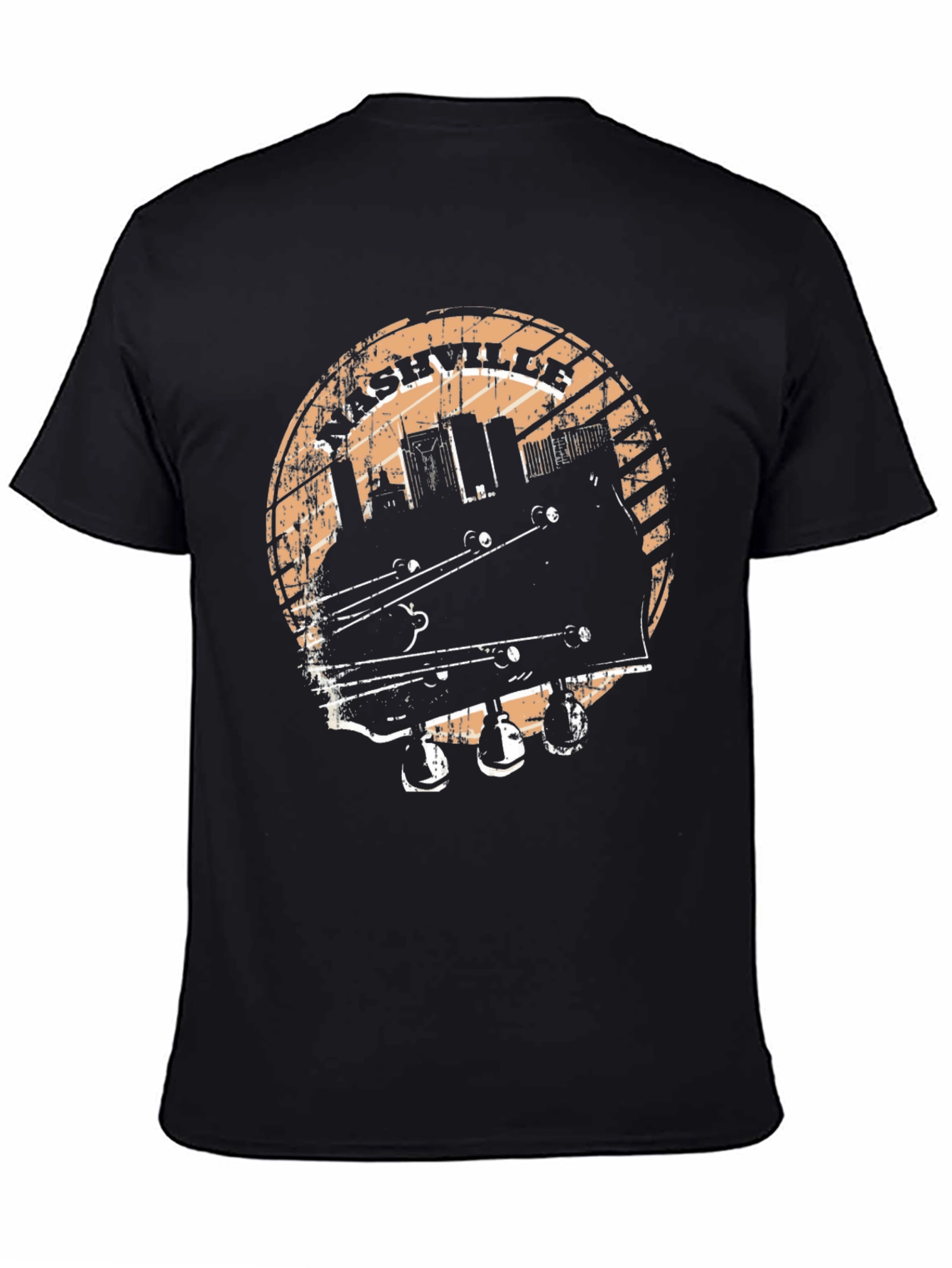 Nashville Skyline Guitar T-Shirt - Classic Music Tee