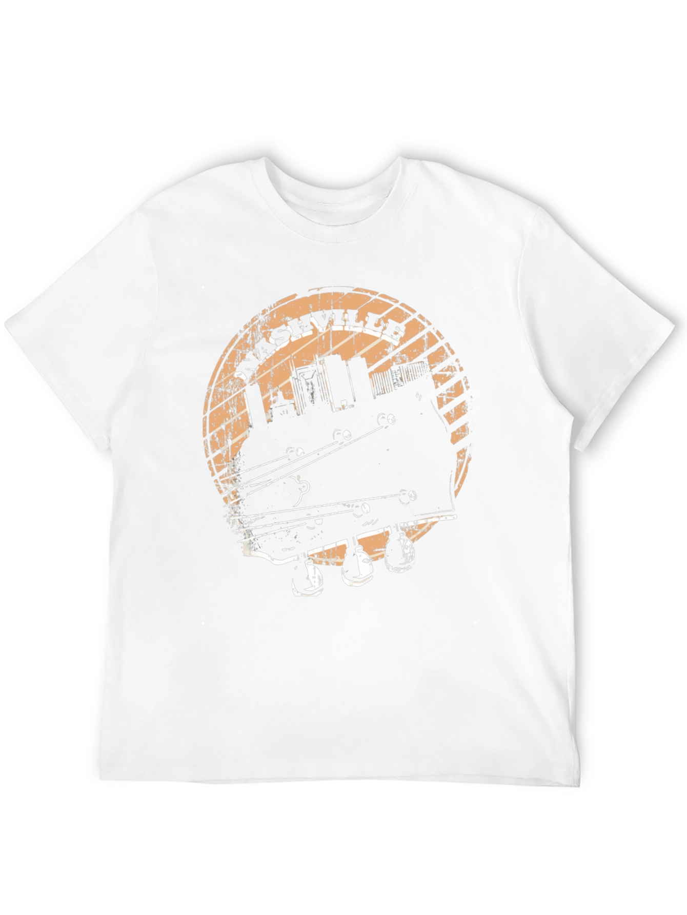 Nashville Skyline Guitar T-Shirt - Classic Music Tee