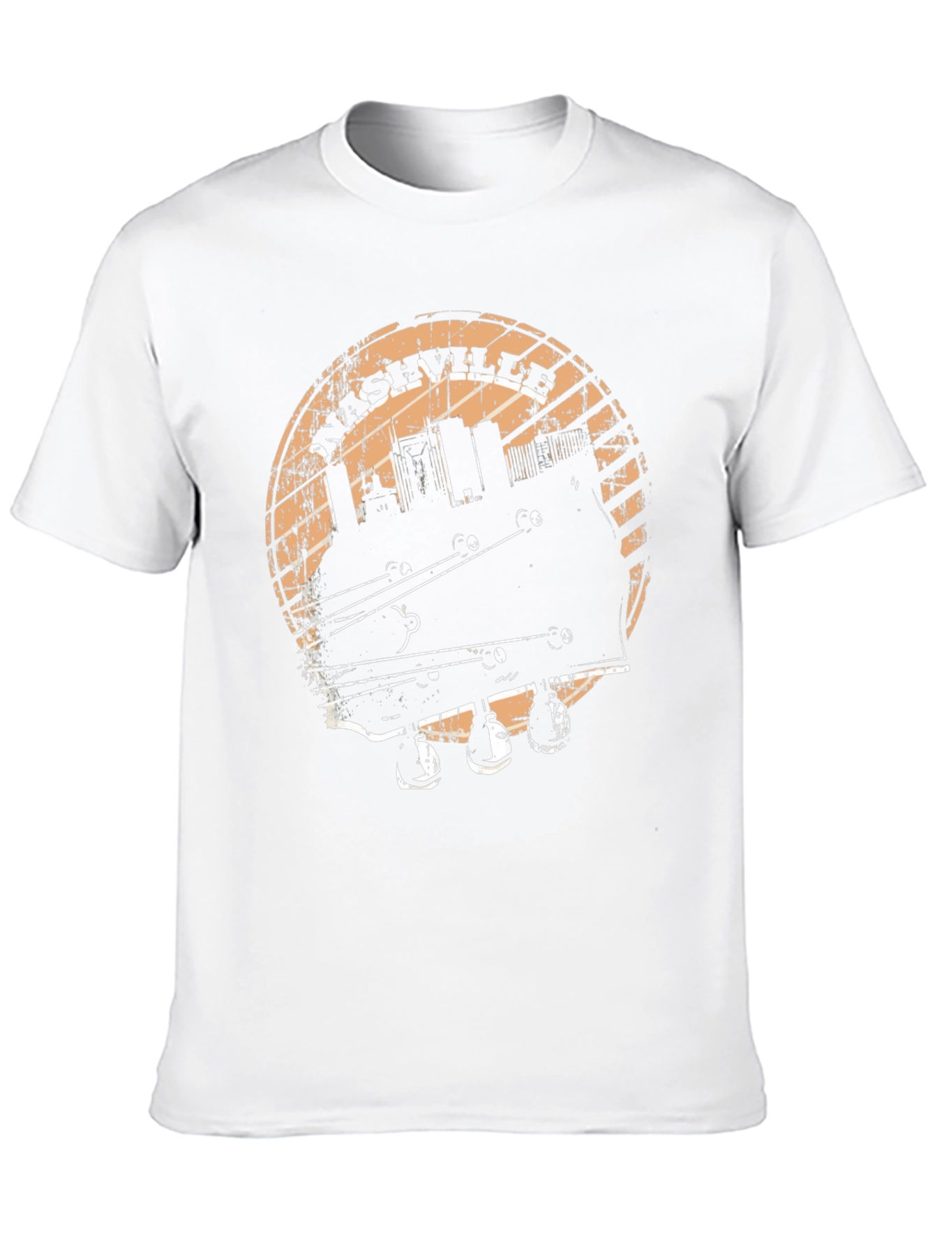 Nashville Skyline Guitar T-Shirt - Classic Music Tee
