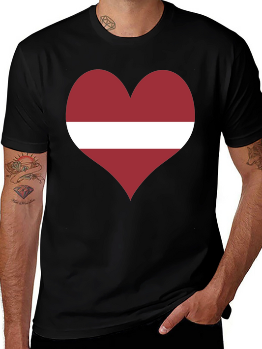 Latvia Flag Heart T-Shirt - Show Your Love!