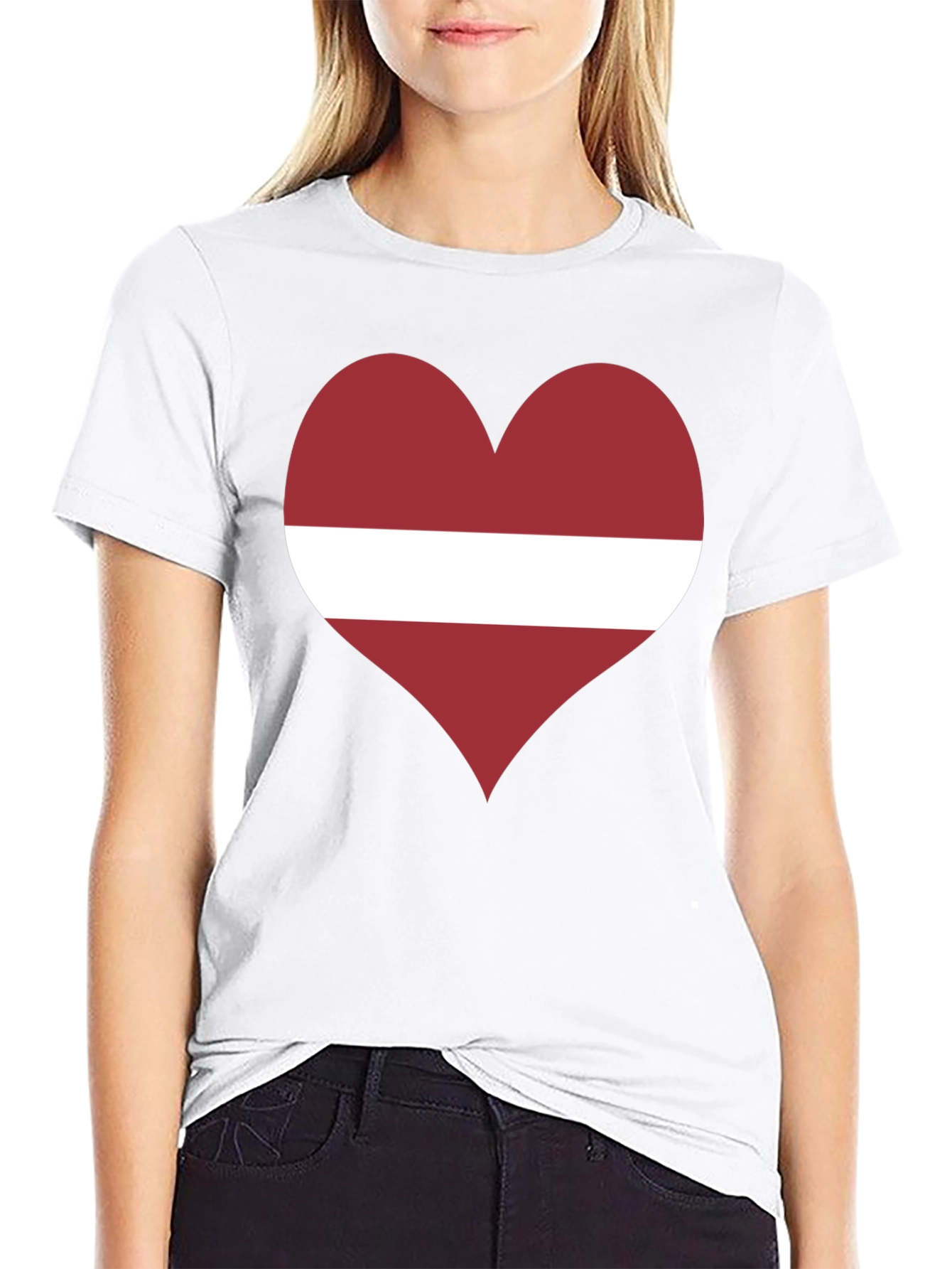 Latvia Flag Heart T-Shirt - Show Your Love!