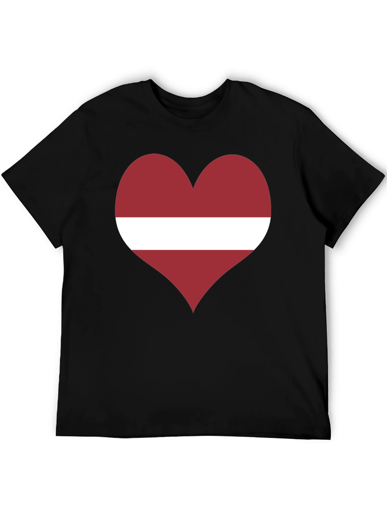 Latvia Flag Heart T-Shirt - Show Your Love!