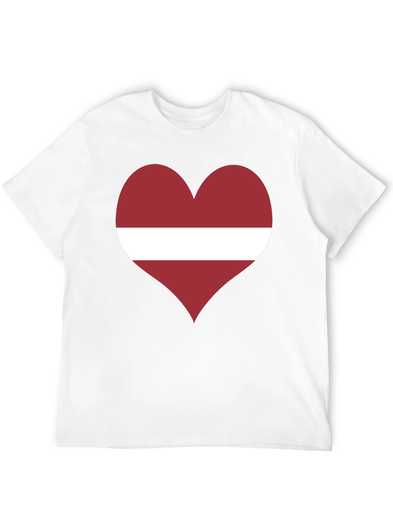 Latvia Flag Heart T-Shirt - Show Your Love!