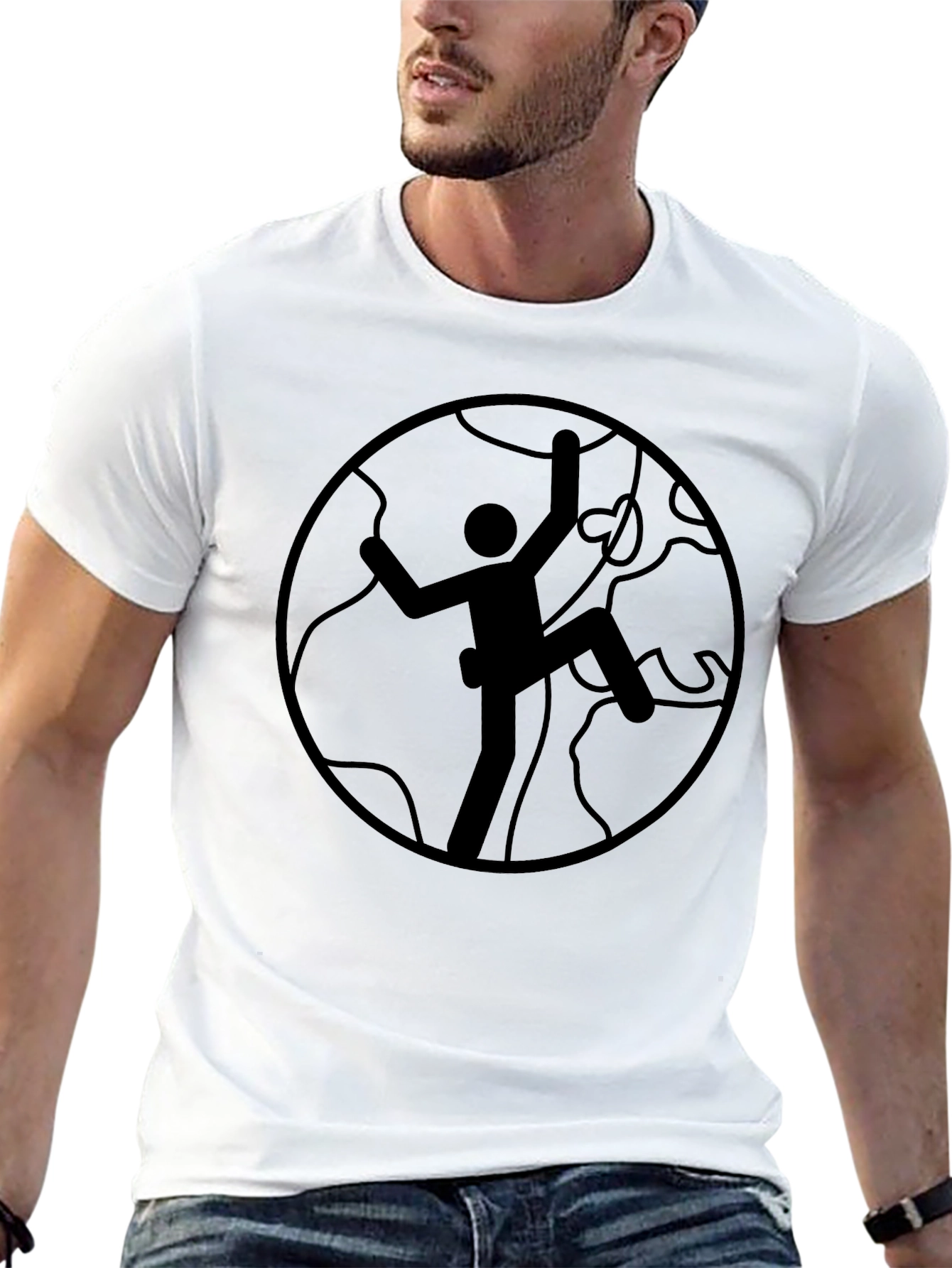 Climbing Graphic Black T-Shirt
