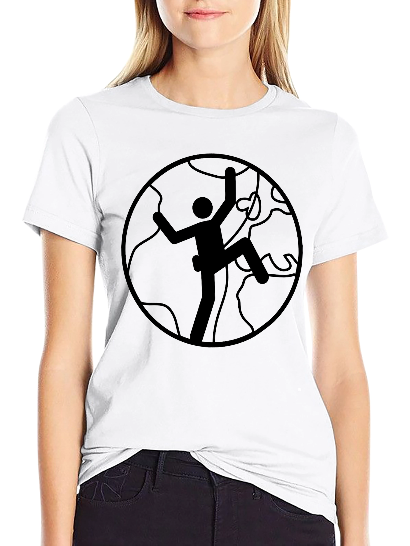 Climbing Graphic Black T-Shirt