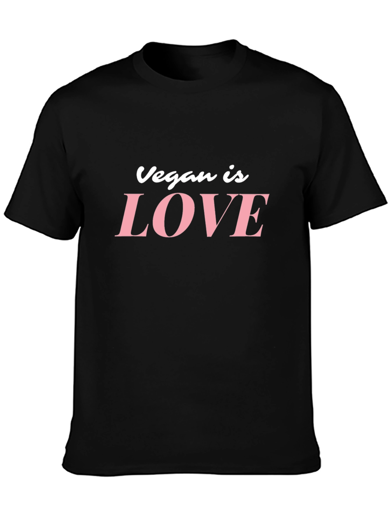 Vegan is Love Graphic Tee - Black