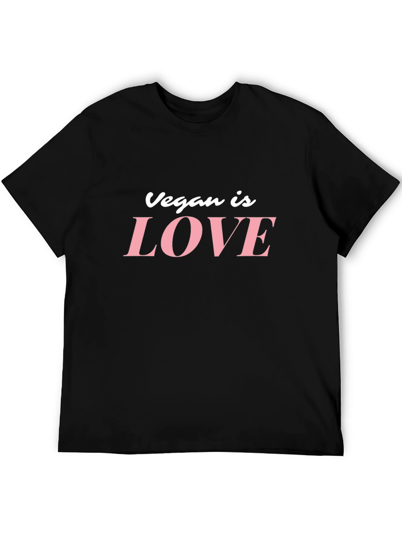 Vegan is Love Graphic Tee - Black
