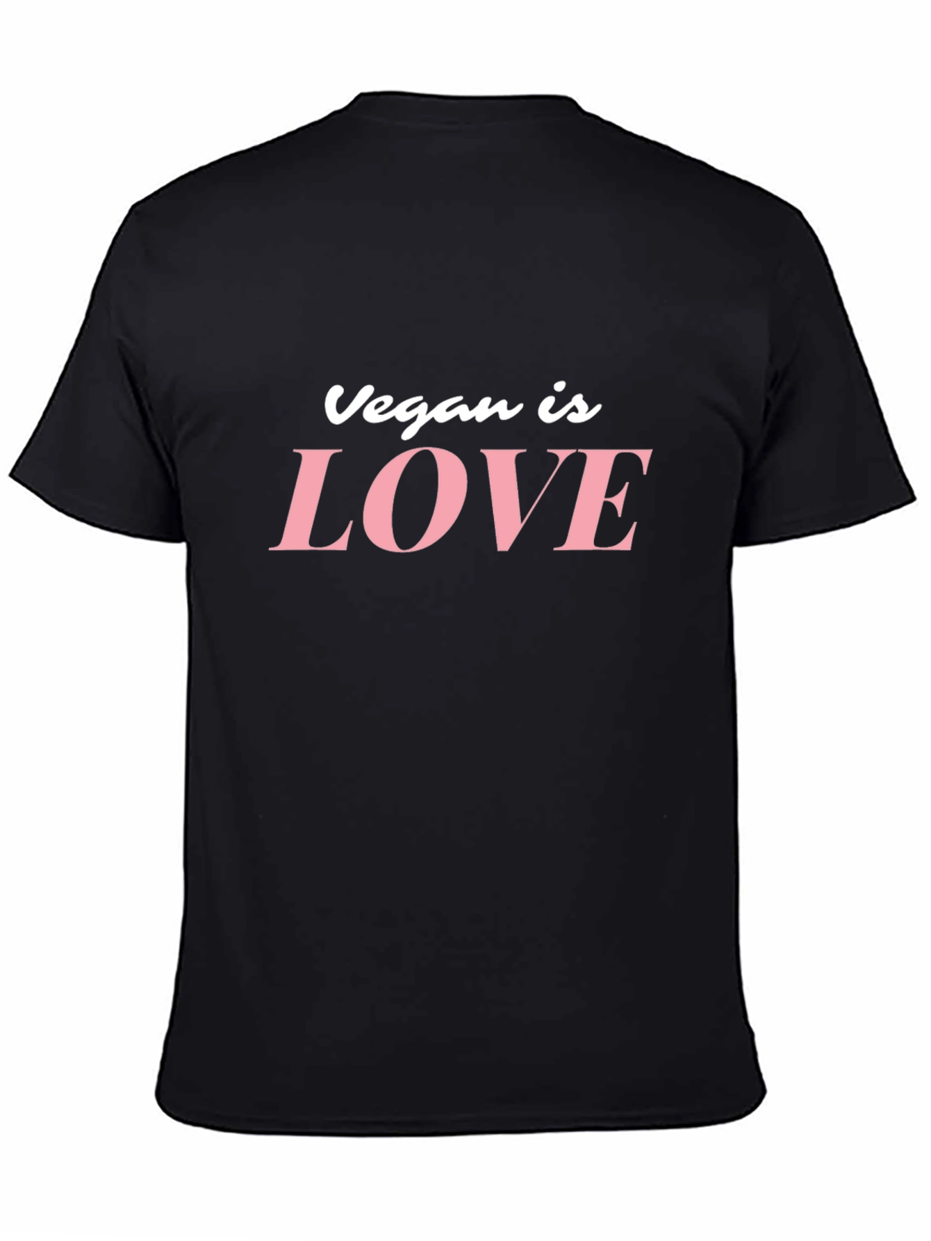 Vegan is Love Graphic Tee - Black