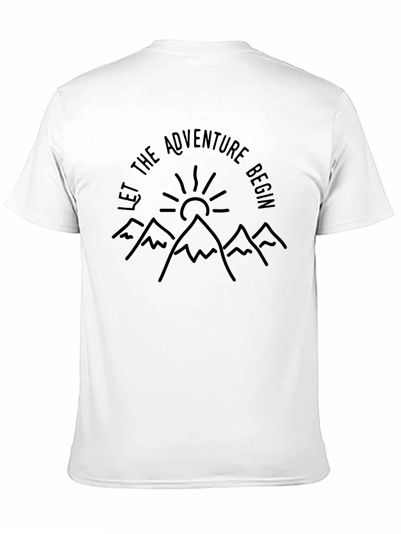 Adventure Begins Graphic Tee - Black