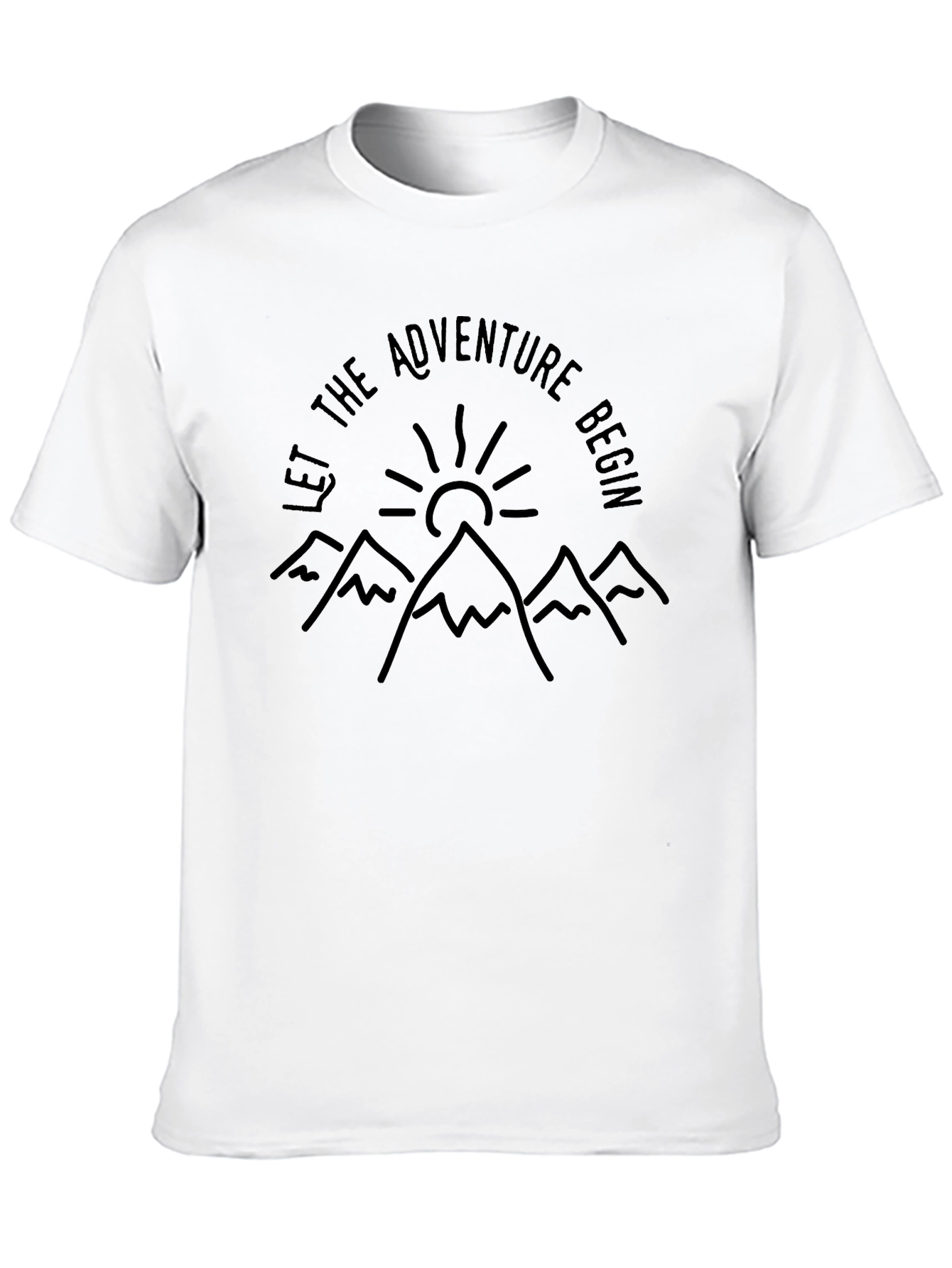 Adventure Begins Graphic Tee - Black
