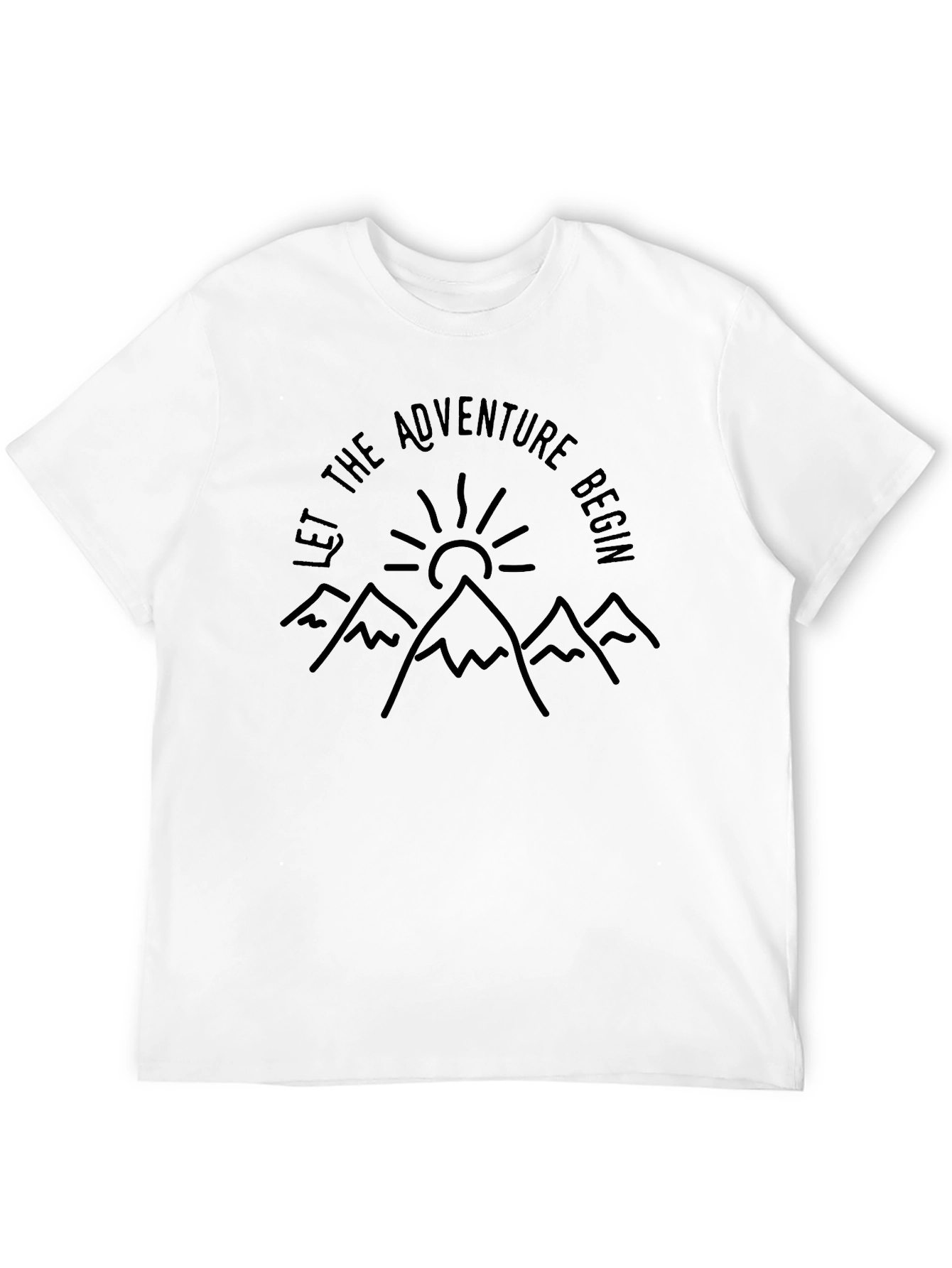 Adventure Begins Graphic Tee - Black