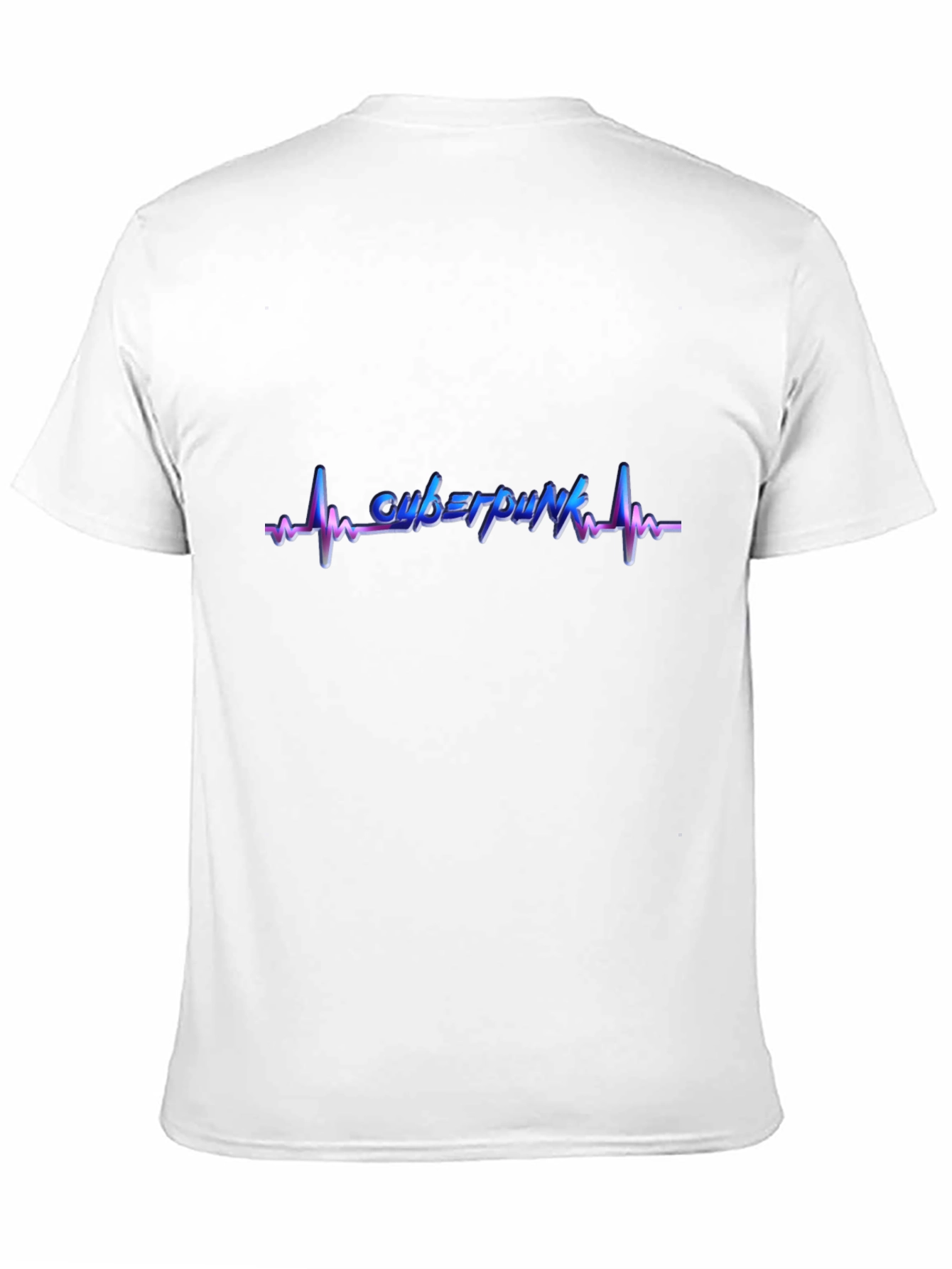 Cyberpunk Heartbeat Graphic Tee - Black Cotton Blend