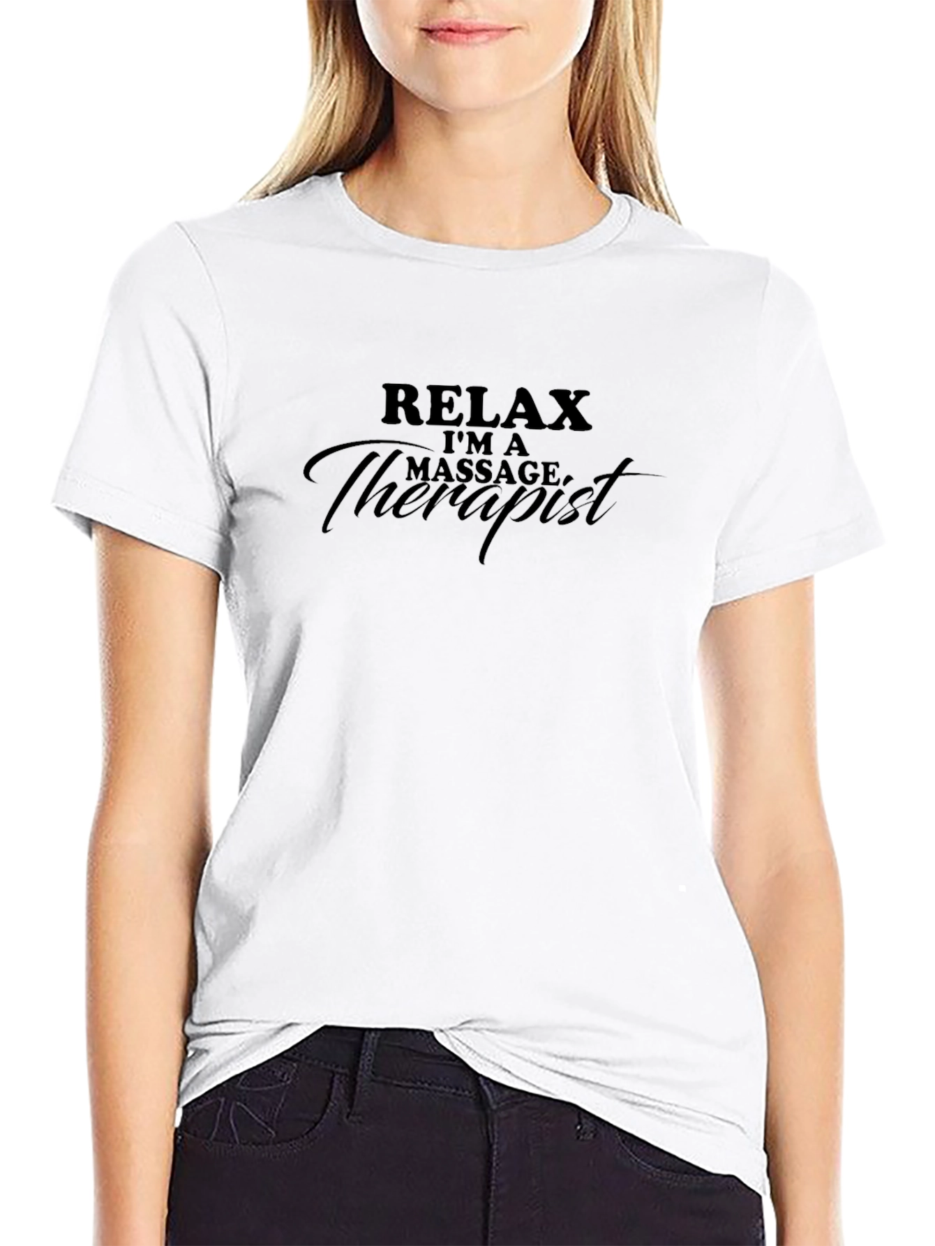 Relax Im a Massage Therapist Black T-Shirt