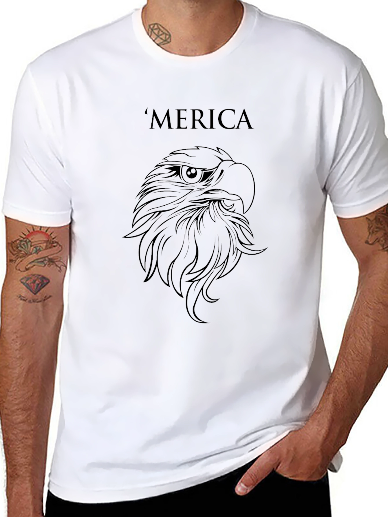 MERICA Eagle Graphic Black T-Shirt