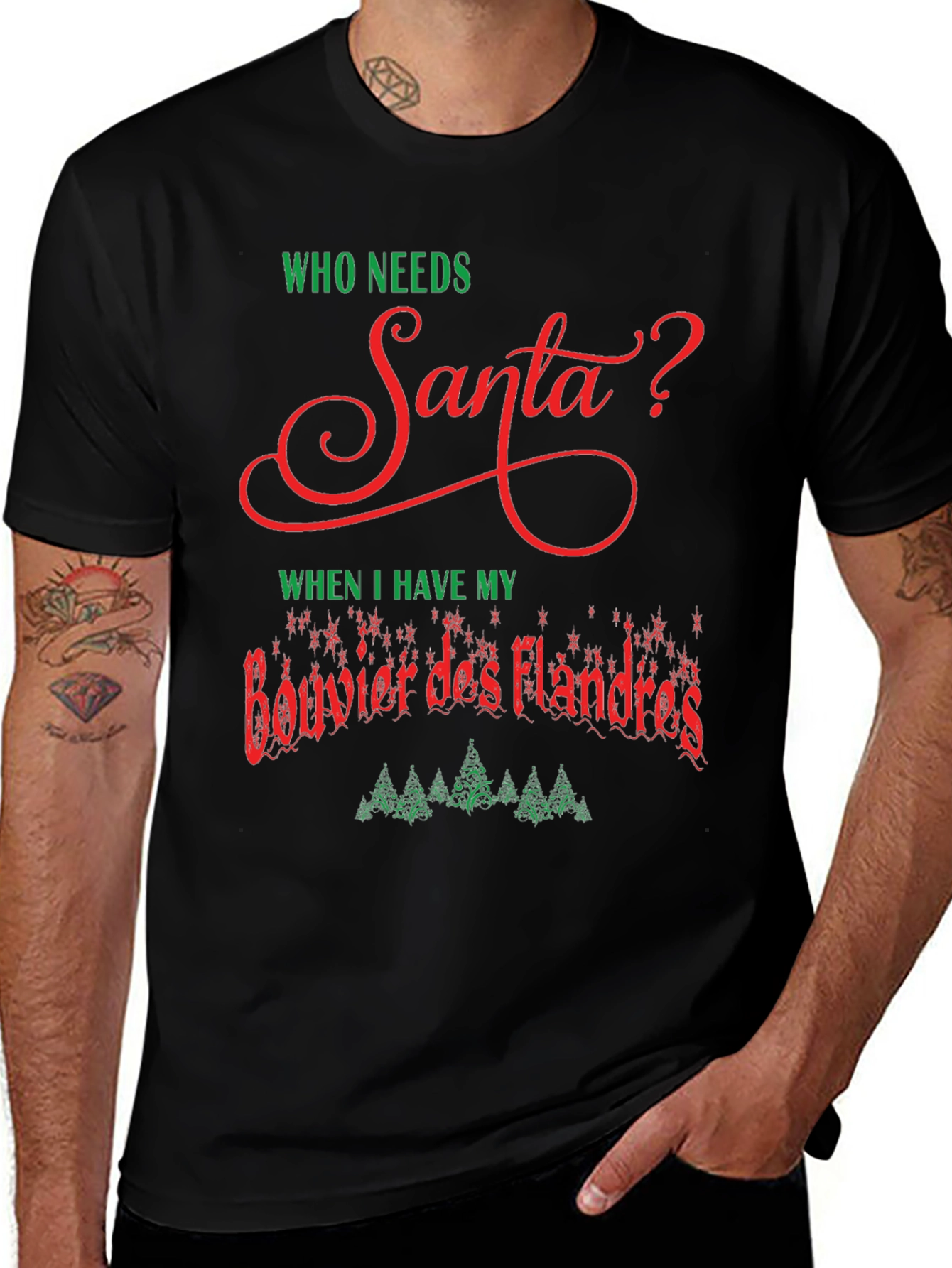Funny Bouvier des Flandres Christmas T-Shirt