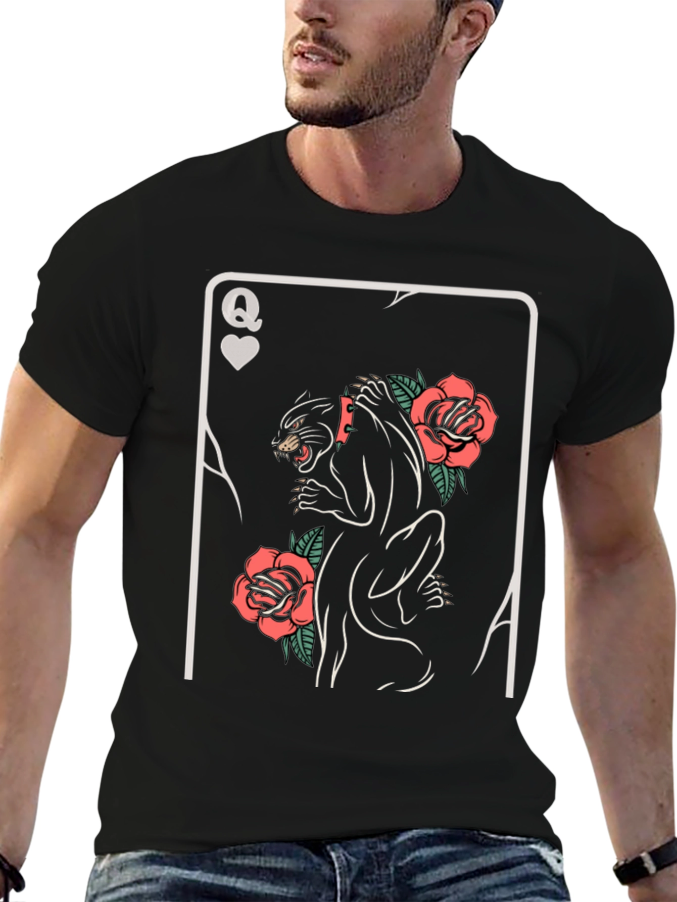 Queen of Hearts Panther T-Shirt