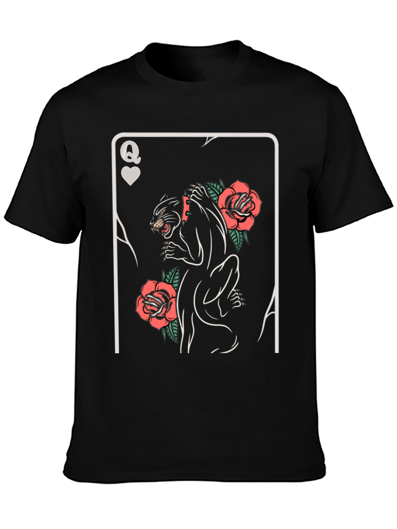 Queen of Hearts Panther T-Shirt