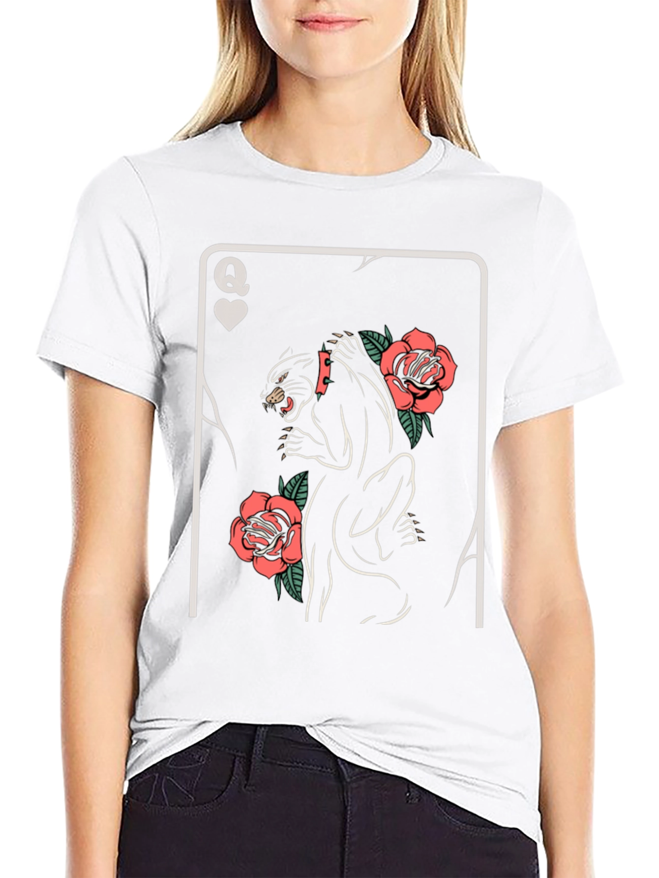 Queen of Hearts Panther T-Shirt