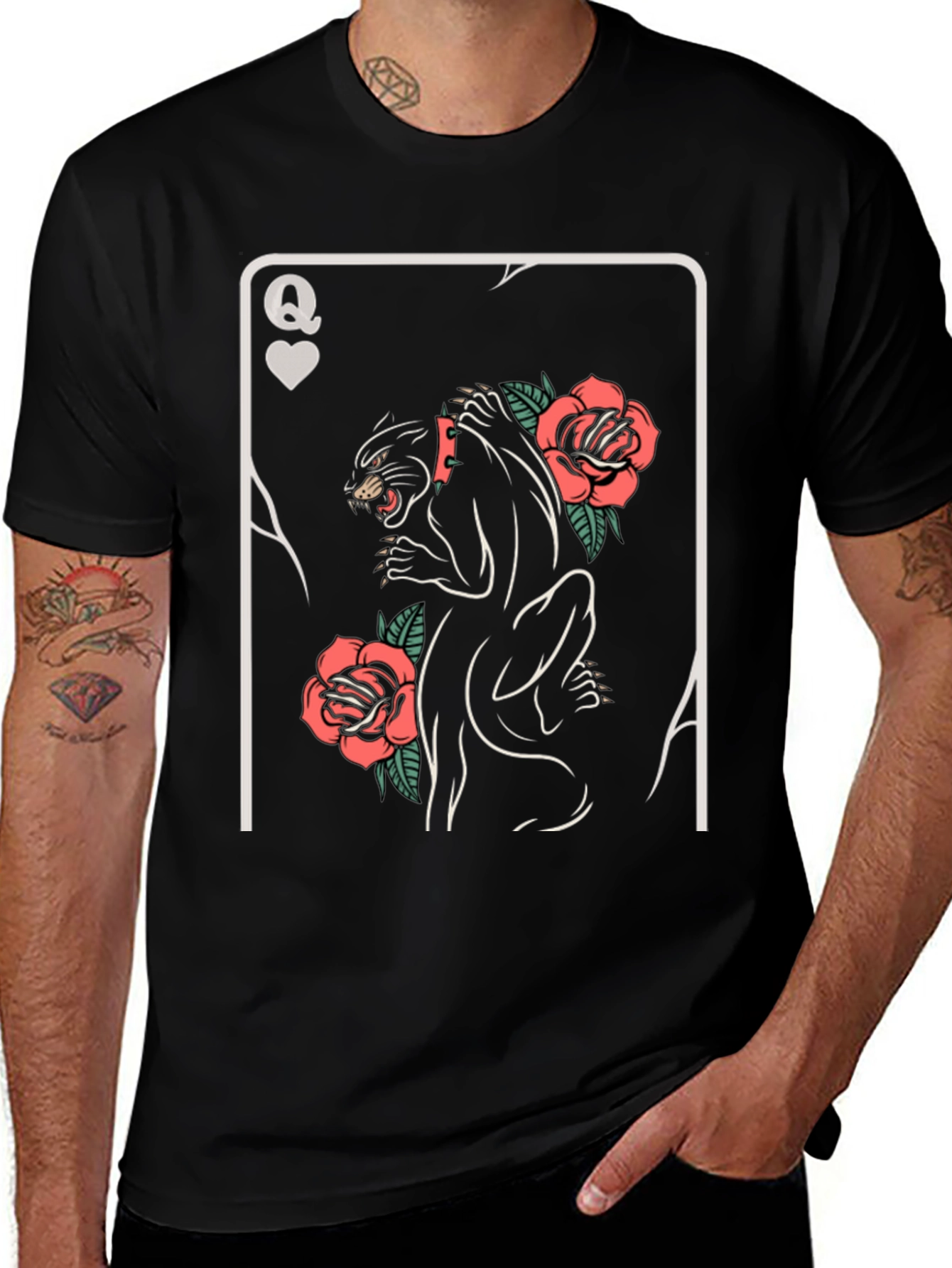Queen of Hearts Panther T-Shirt