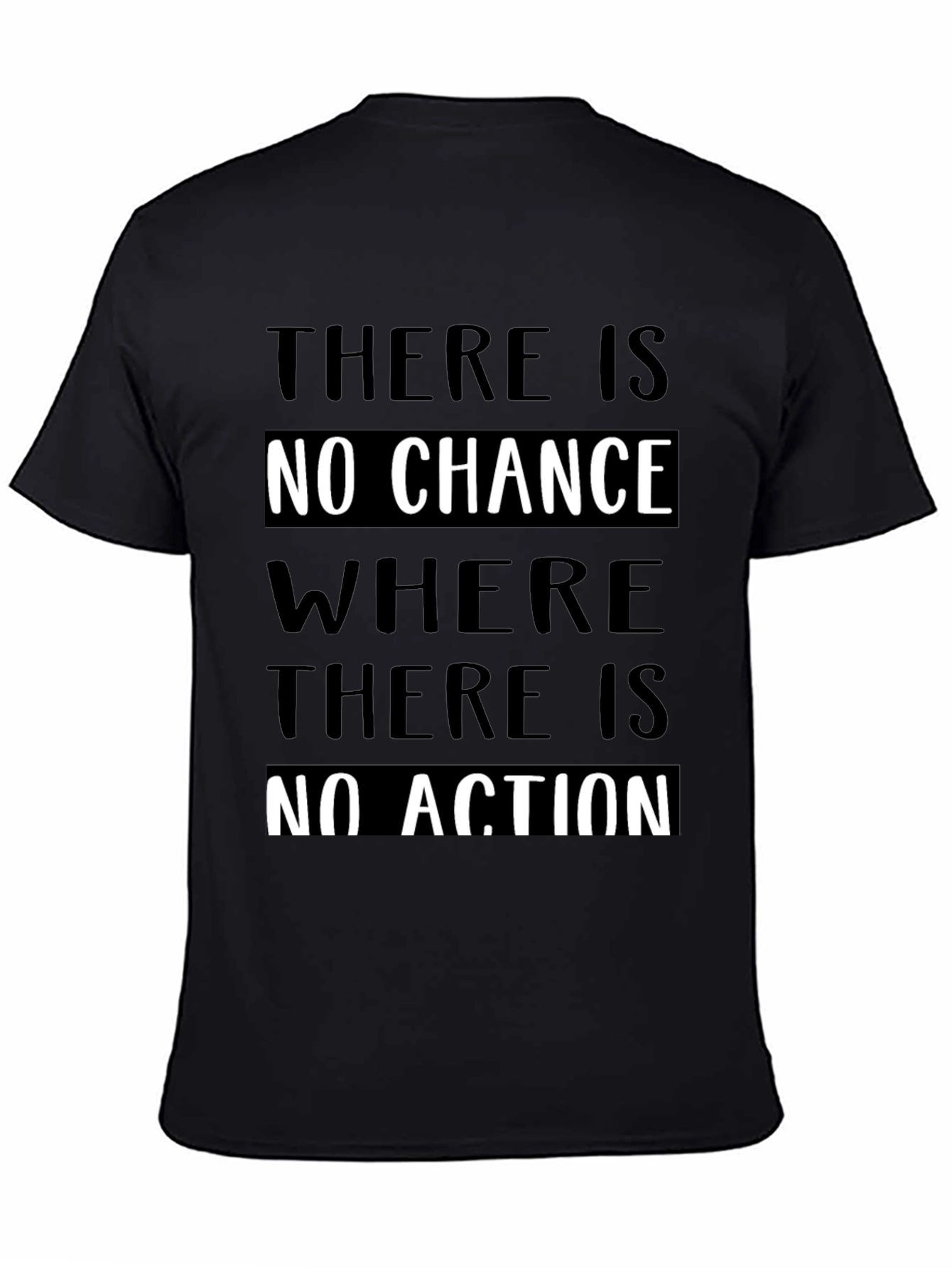 Inspirational Quote T-Shirt - No Chance Without Action