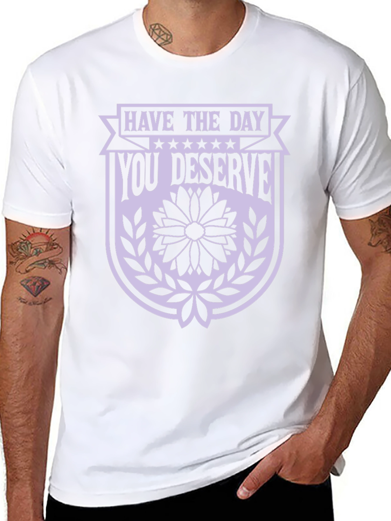 Have the Day You Deserve Black Graphic Tee