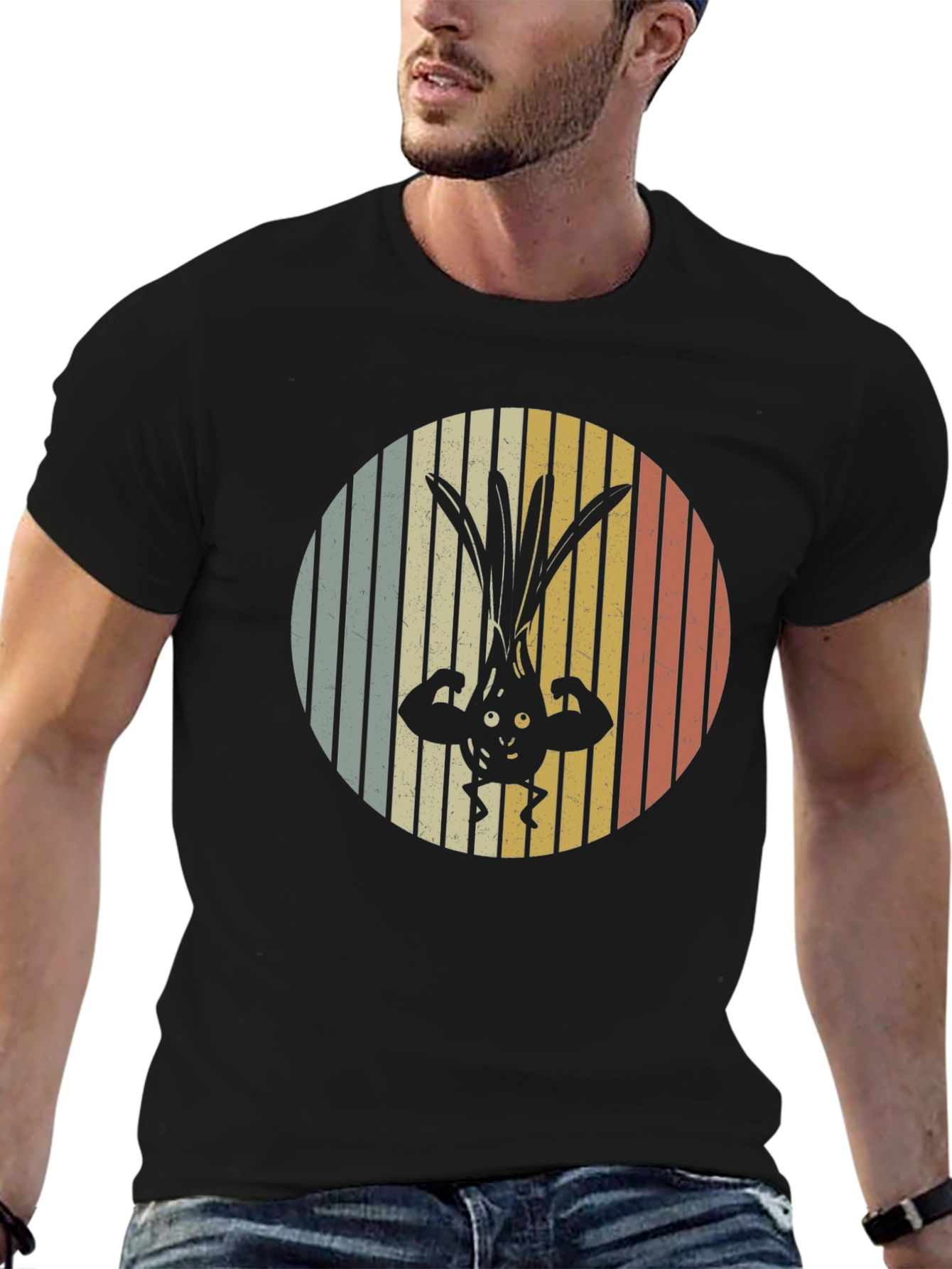 Retro Muscular Onion T-Shirt - Black