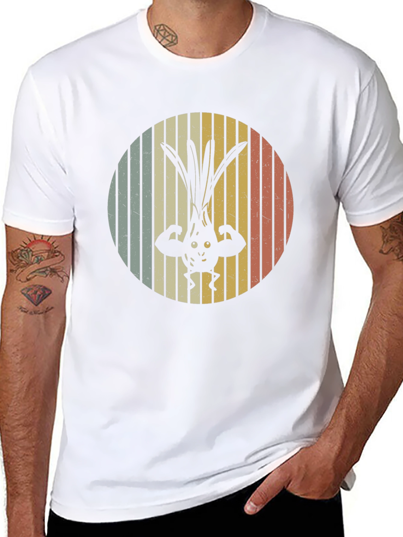 Retro Muscular Onion T-Shirt - Black