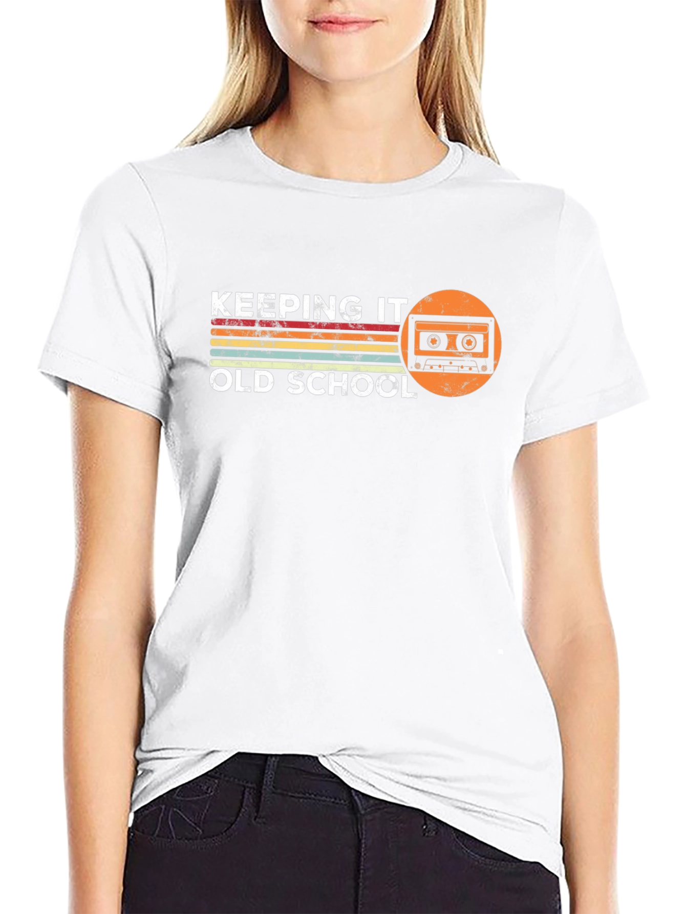 Keeping It Old School Cassette Tape Retro Graphic Tee