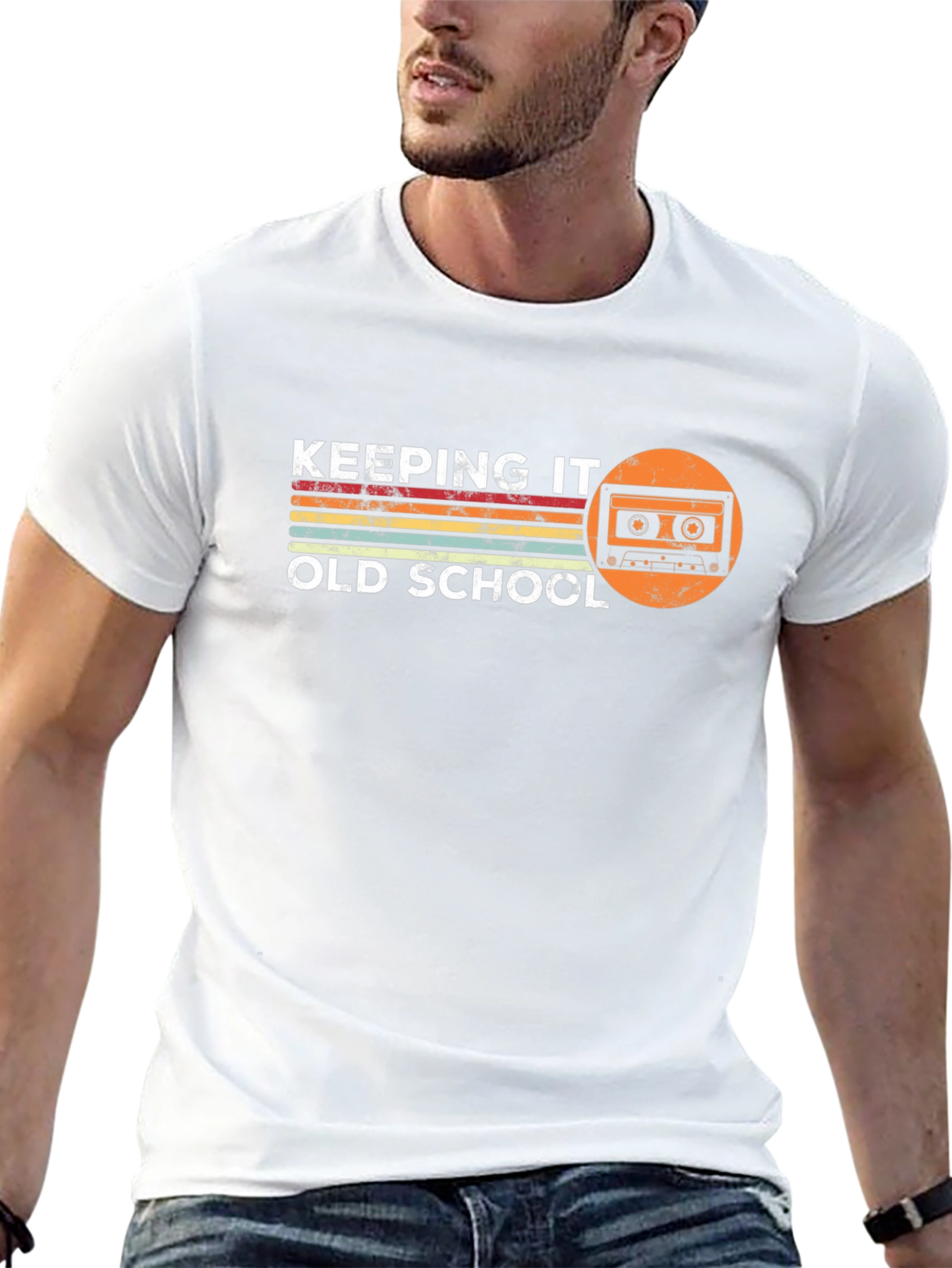 Keeping It Old School Cassette Tape Retro Graphic Tee