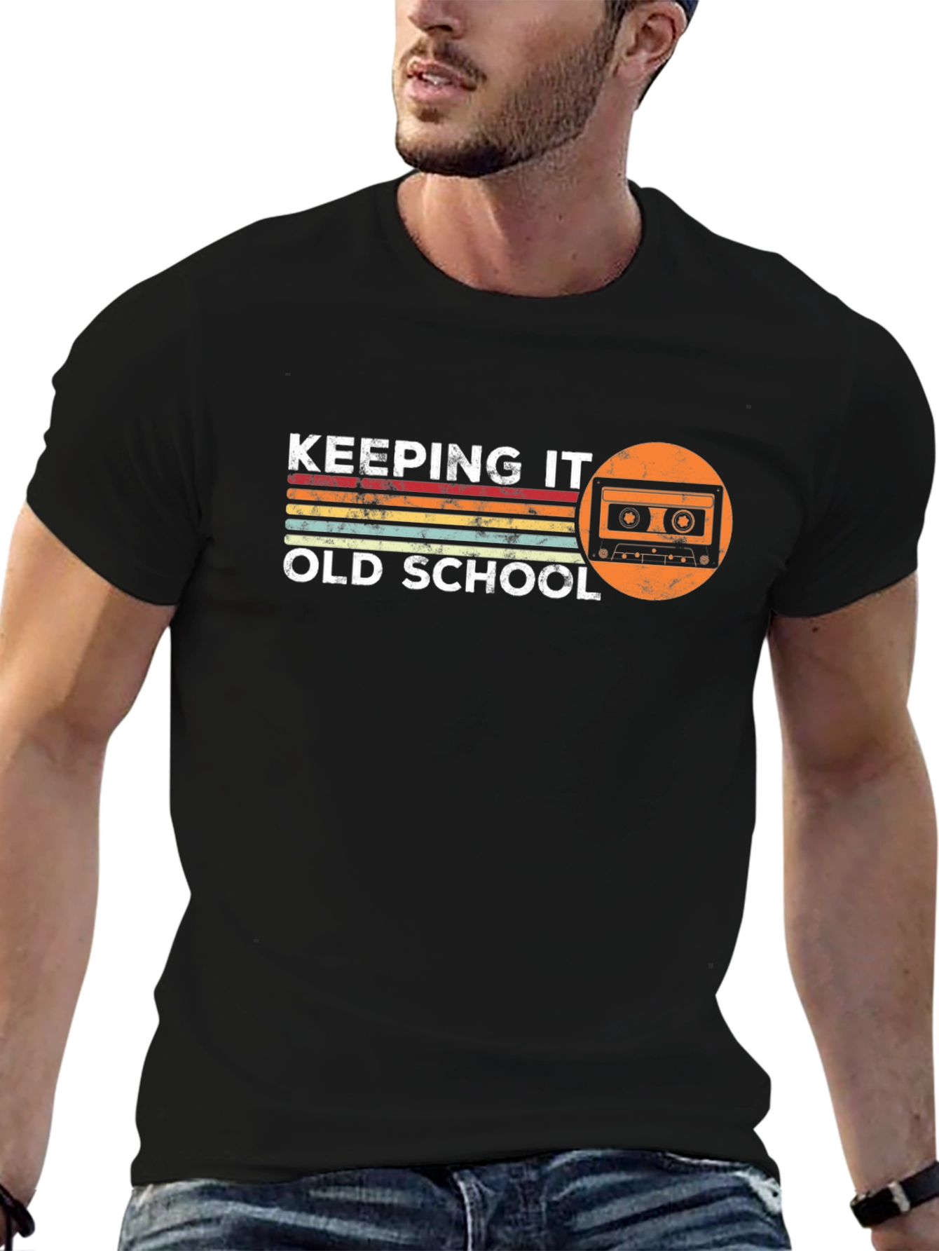 Keeping It Old School Cassette Tape Retro Graphic Tee