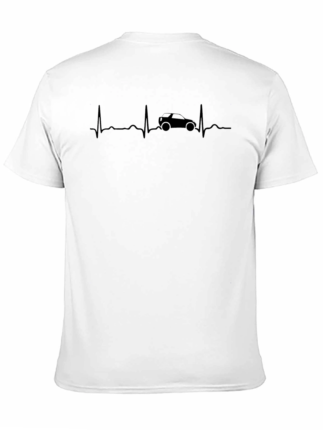 Car Heartbeat Graphic Tee - Black