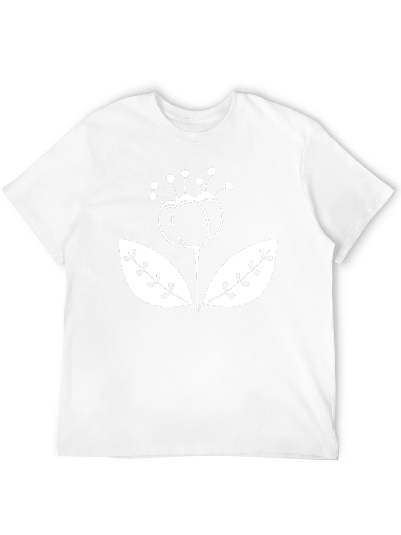 Stylish Floral Graphic Tee - Black