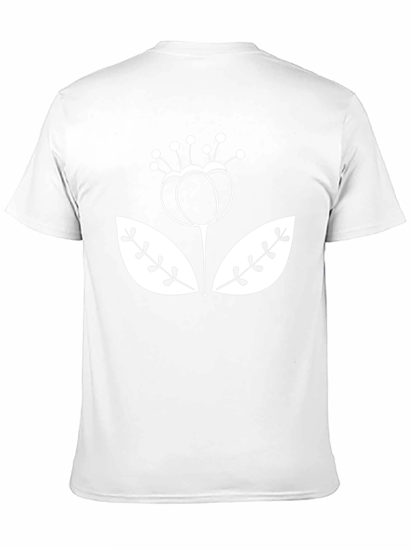 Stylish Floral Graphic Tee - Black