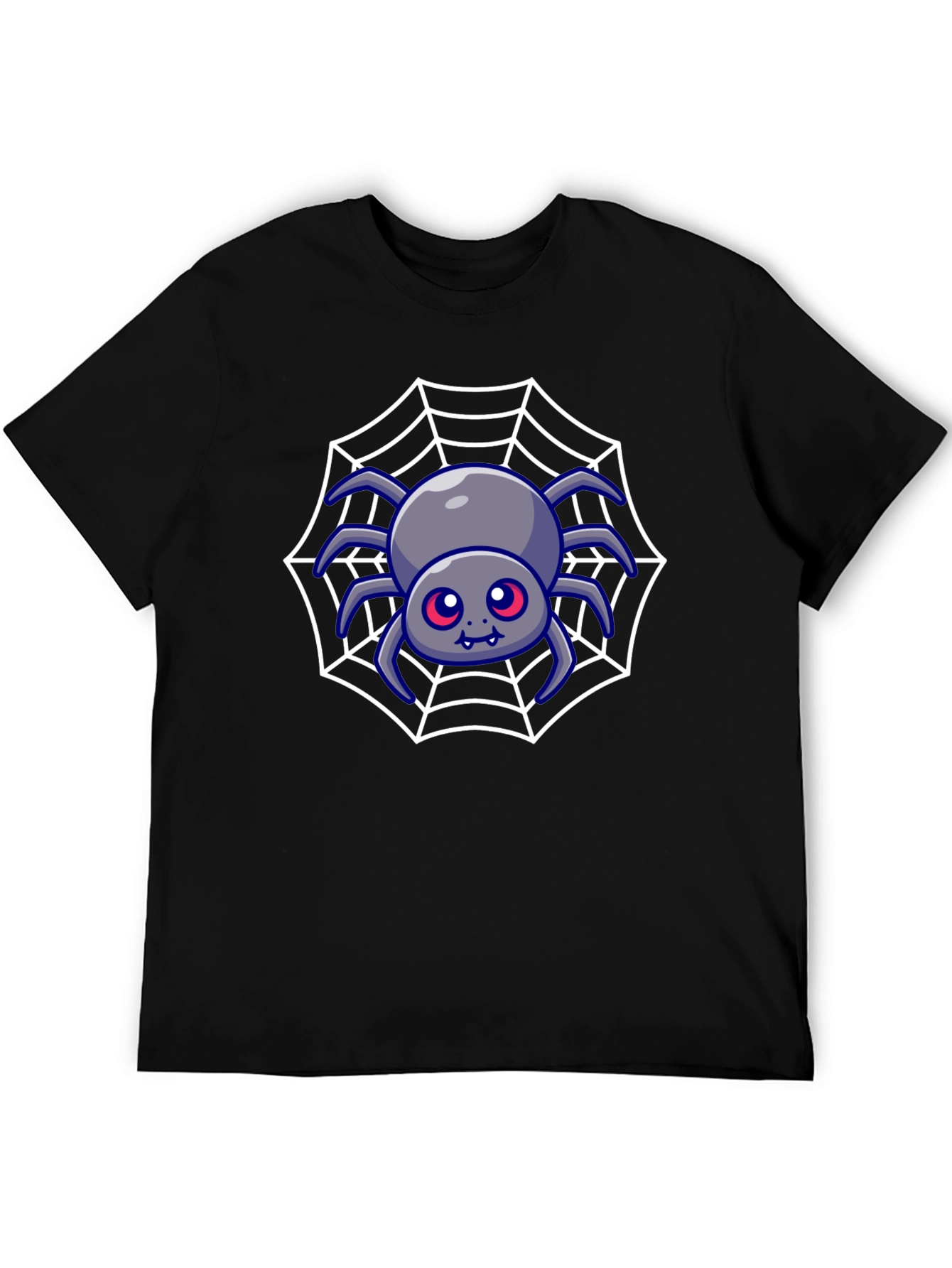 Spooky Spider Web Graphic Tee - Halloween Shirt