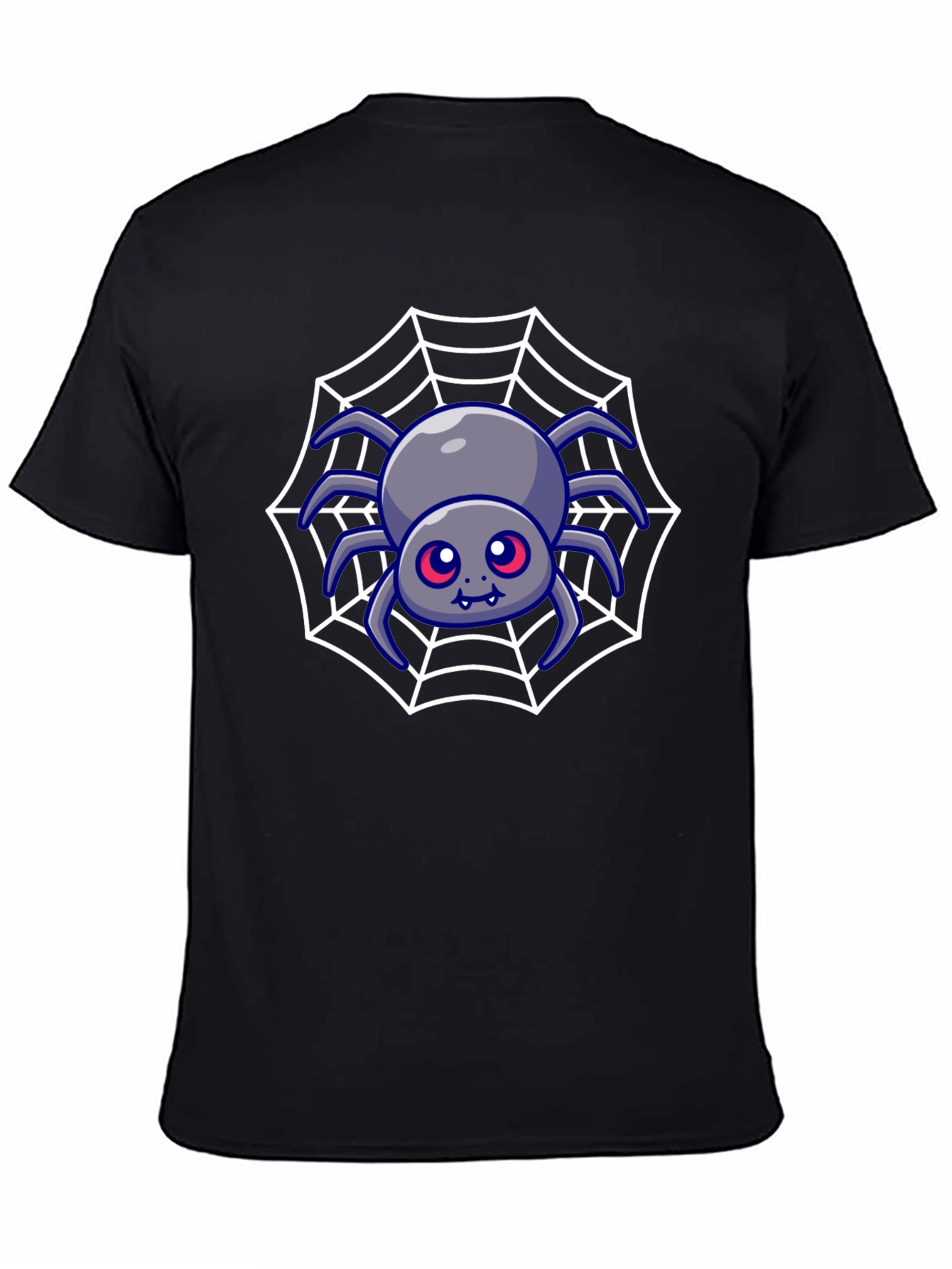 Spooky Spider Web Graphic Tee - Halloween Shirt