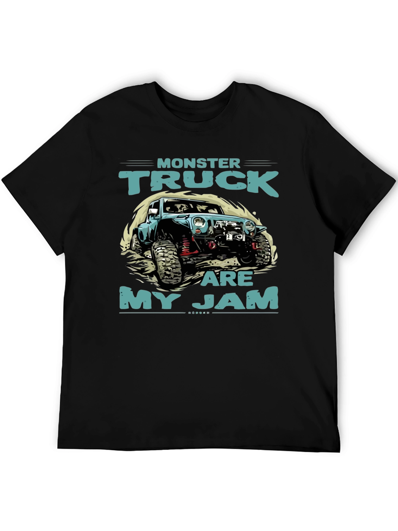 Monster Truck Are My Jam Black T-Shirt